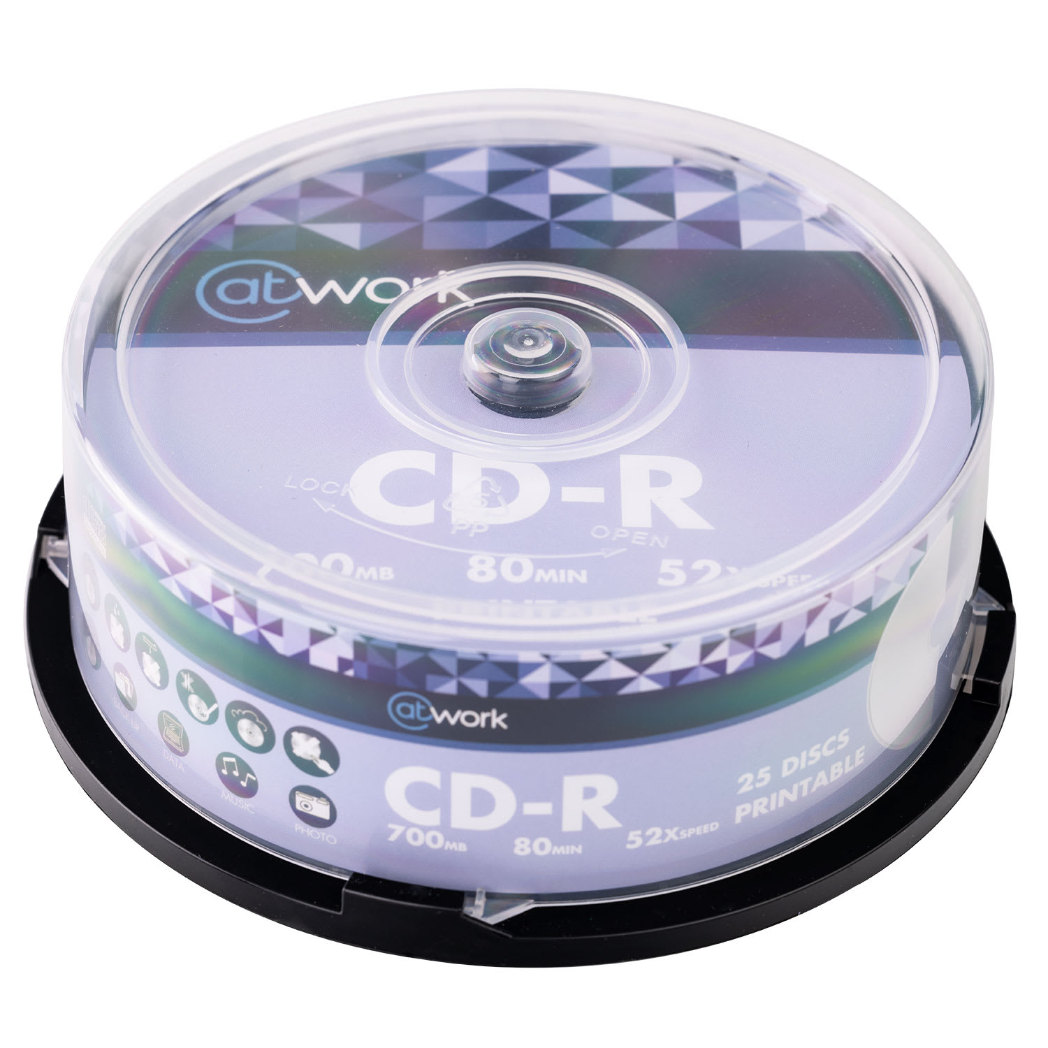 @Work CD-R Εκτυπώσιμο 25 τεμ.