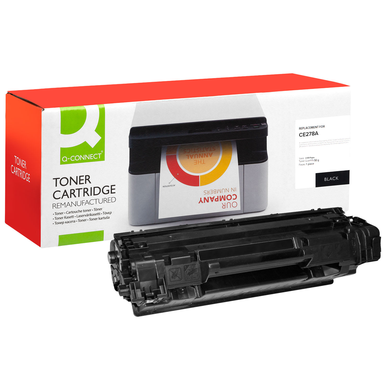 Toner Q-Connect Ανακατασκευασμένο CE278A Black
