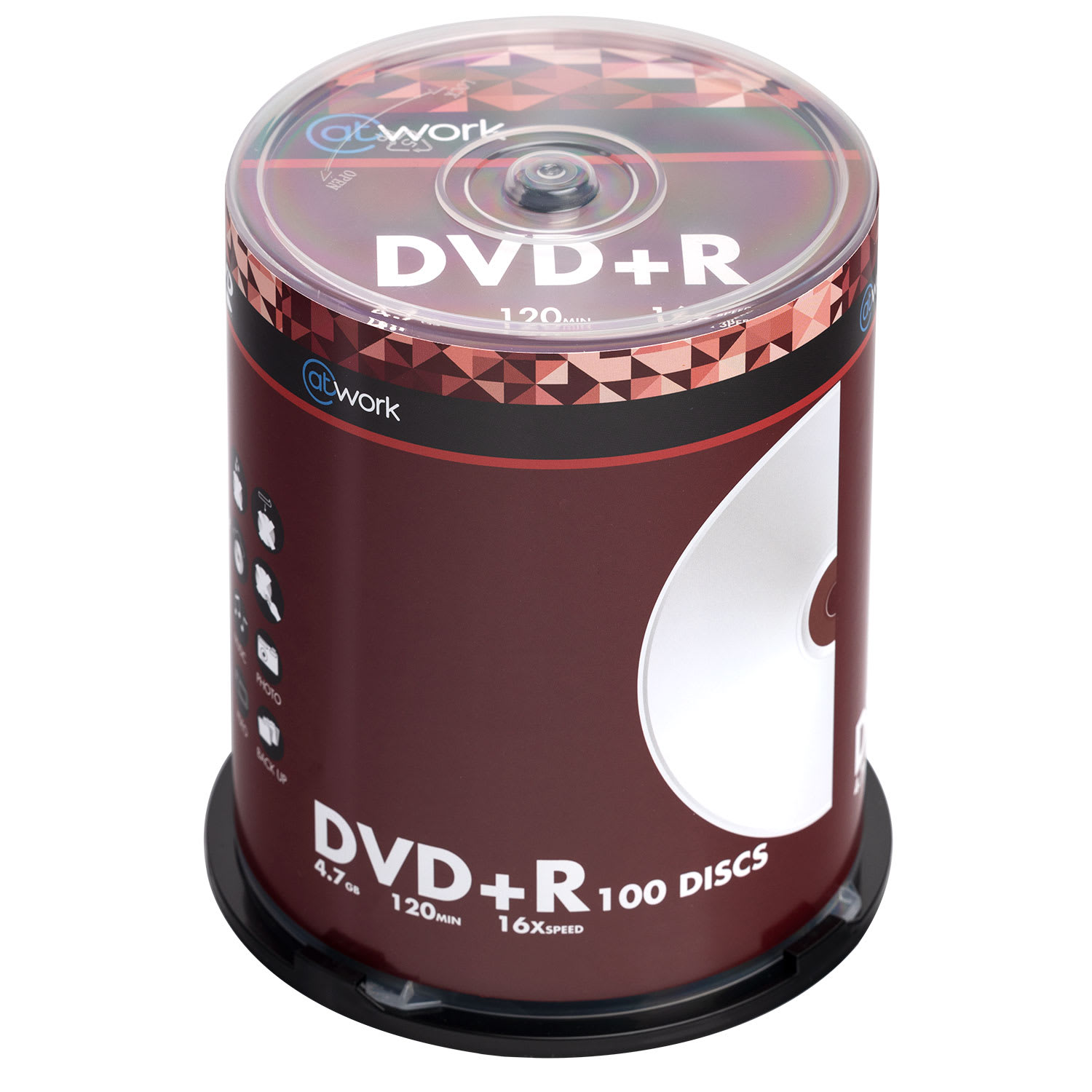 @Work DVD+R 100 τεμ.
