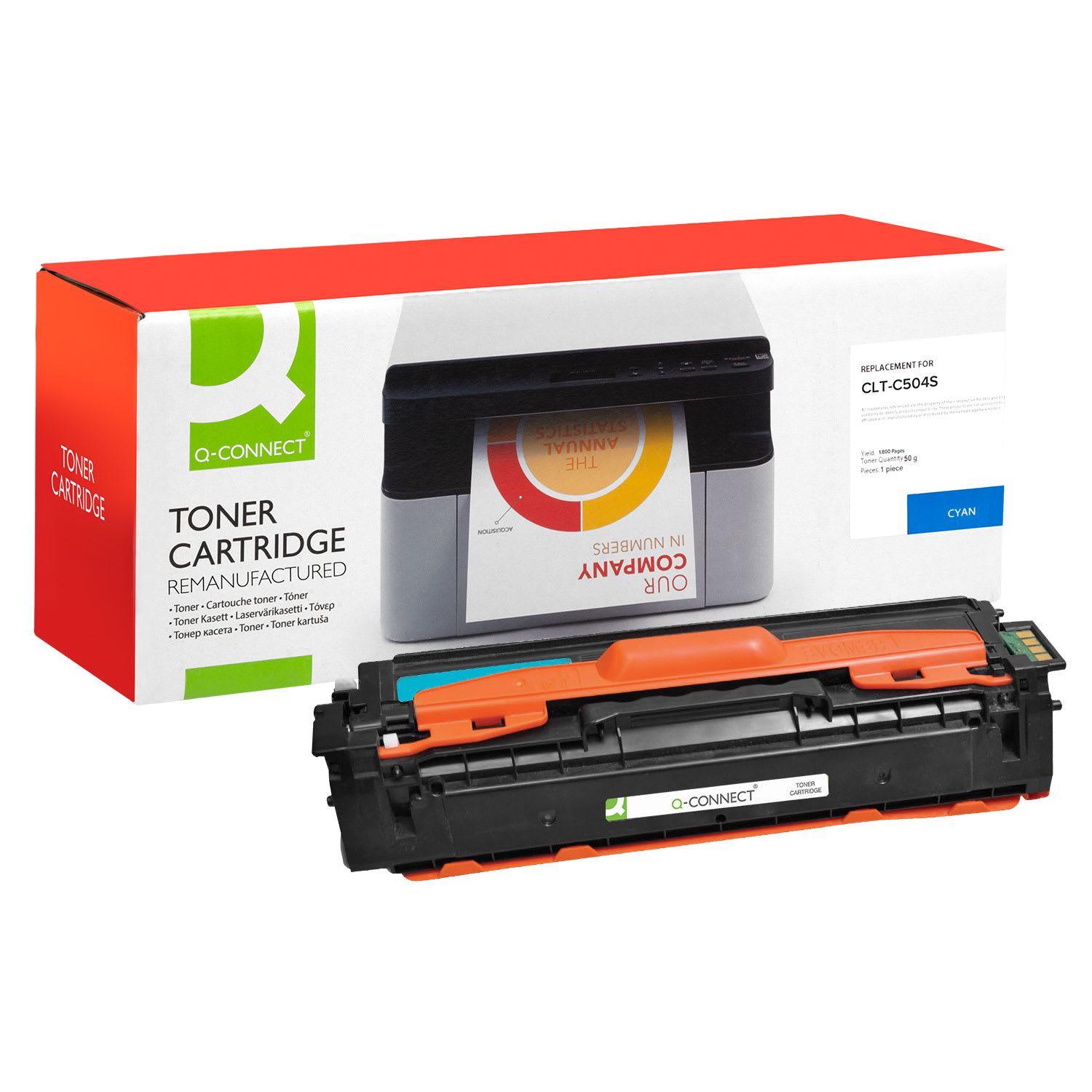 Toner Q-Connect Ανακατασκευασμένο CLT-C504S Cyan