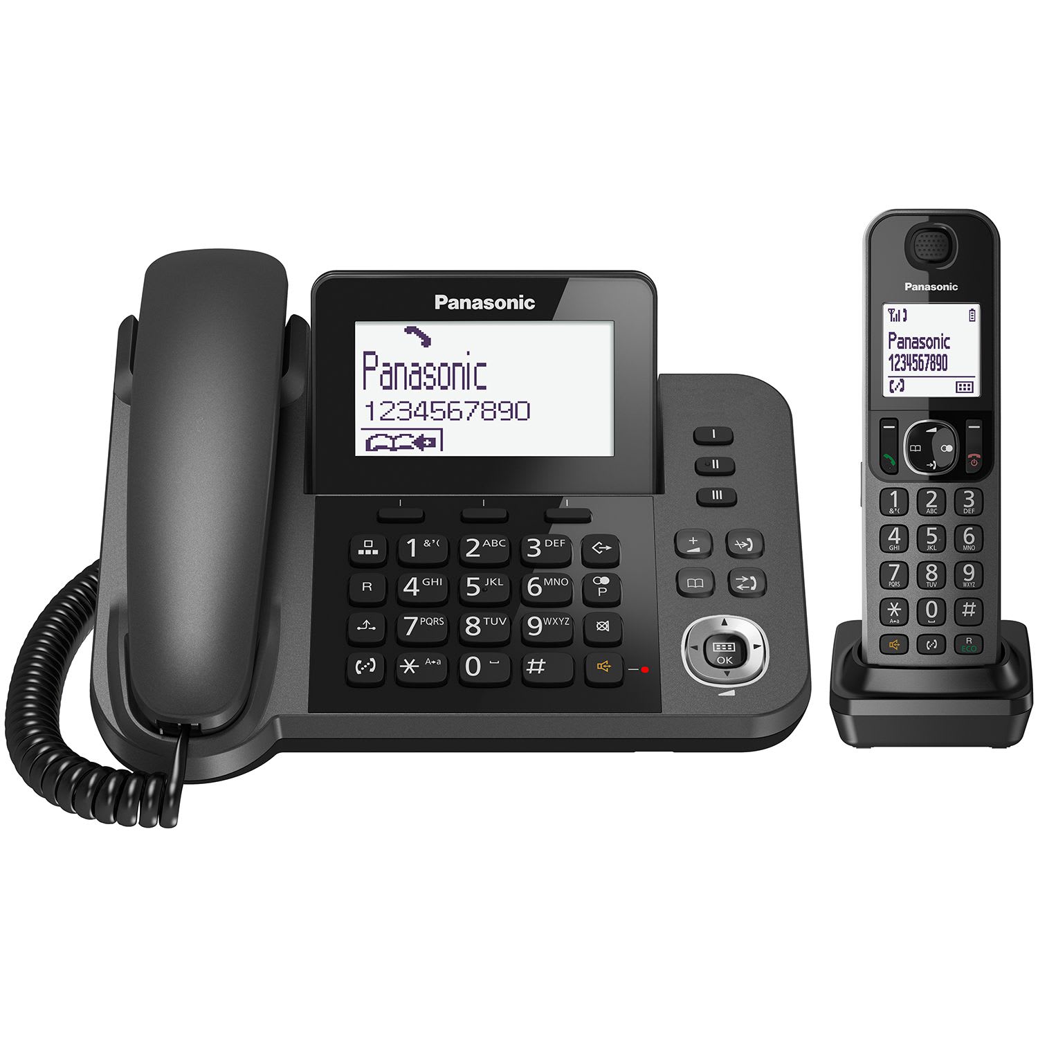 Panasonic Ασύρματο Τηλέφωνο KX-TGF310 Μαύρο