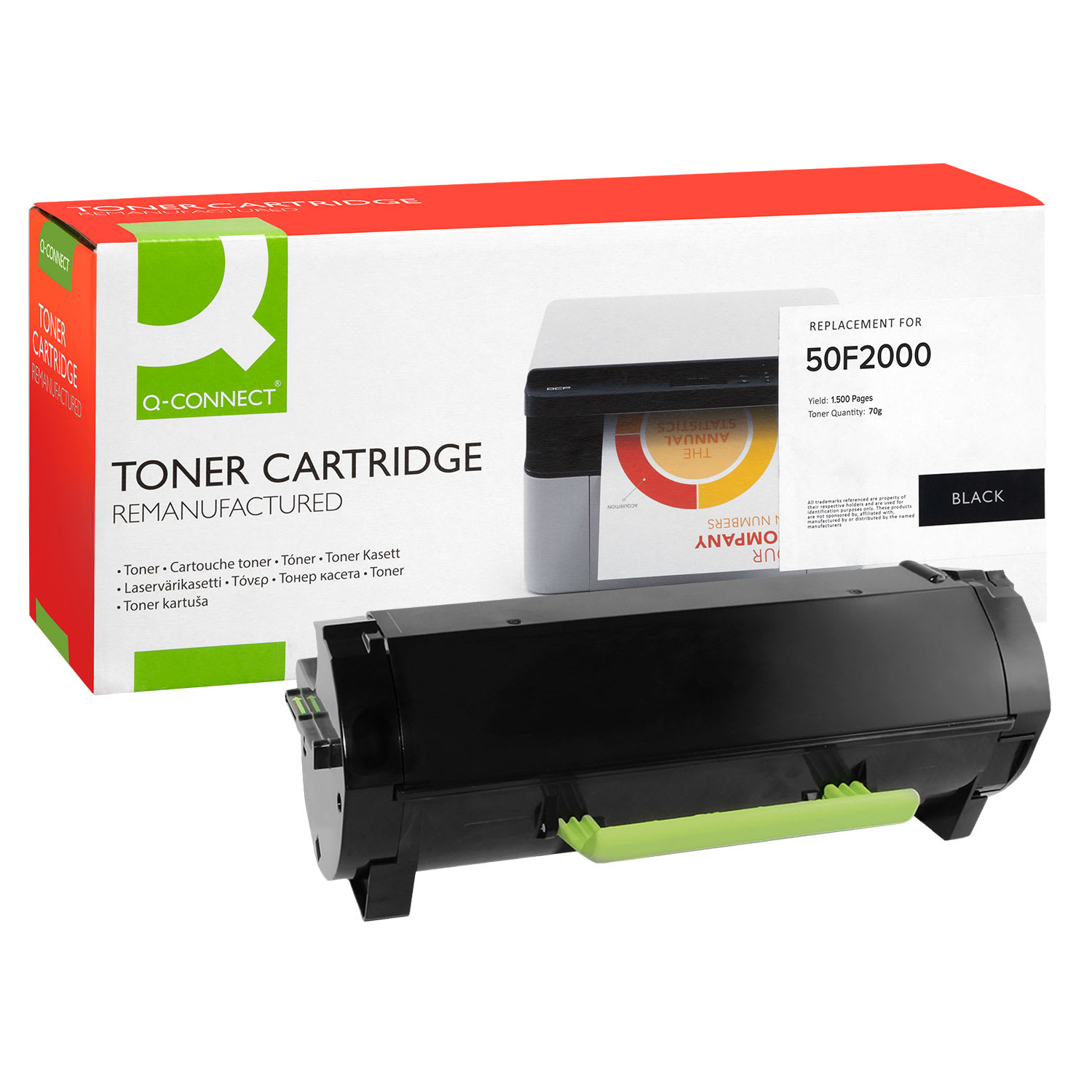 Toner Q-Connect 502 / 50F2000 Black Ανακαινι