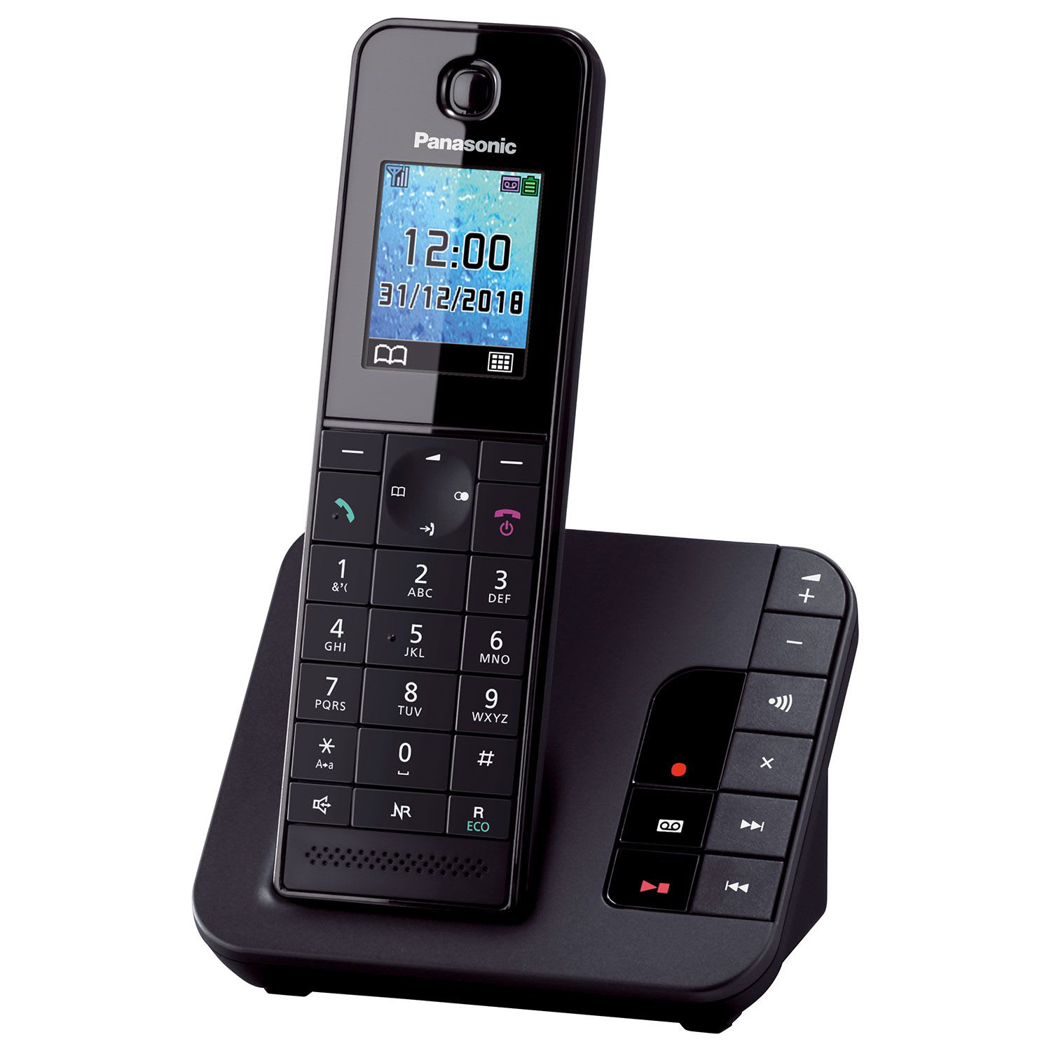 Panasonic Ασύρματο Τηλέφωνο KX-TGH220GRB Μαύρο