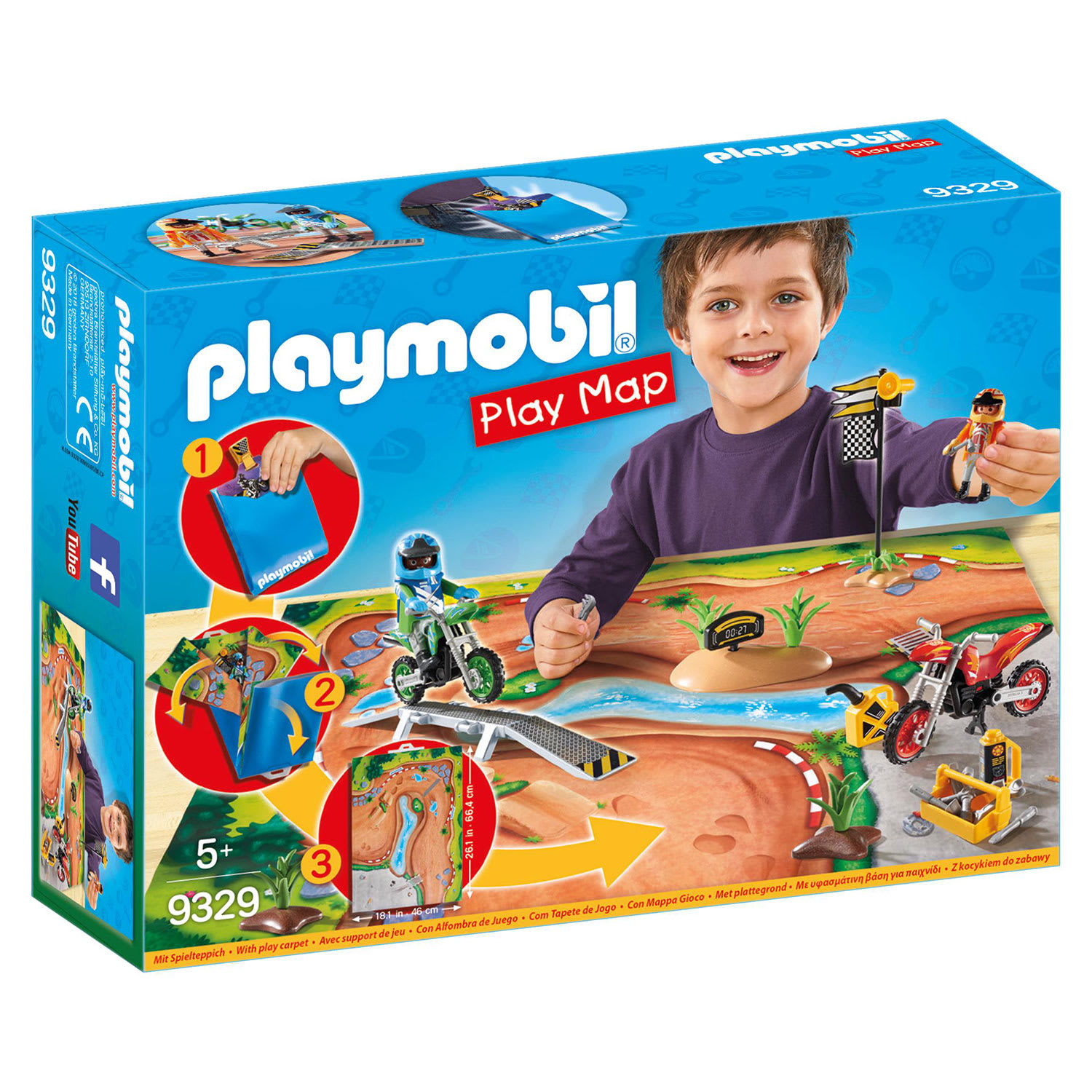 playmobil Play Maps Επιφάνεια Παιχνιδιού “Πίστα Motocross” 9329
