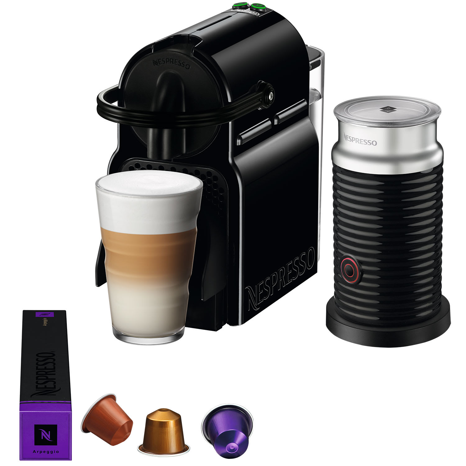 Delonghi Καφετιέρα Espresso Με κάψουλα & Aeroccino  ΕΝ80.ΒΑΕ Nespresso Inissia