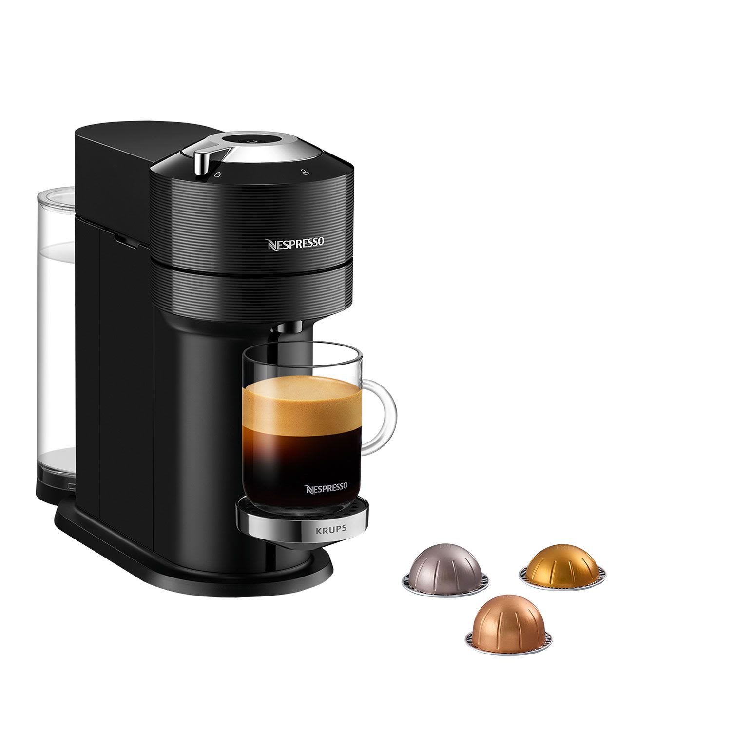 Krups Καφετιέρα Espresso Με κάψουλα XN9108 Vertuo Next Premium Classic Black