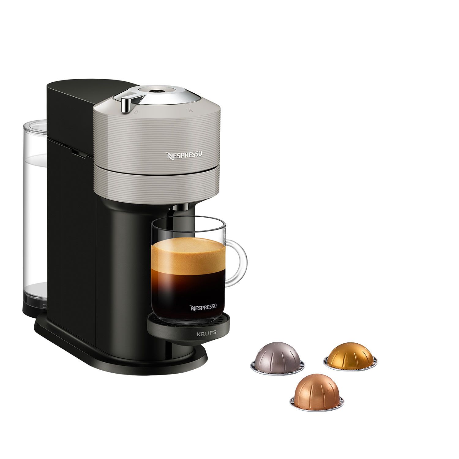 Krups Καφετιέρα Espresso Με κάψουλα XN910B Vertuo Next Light Grey