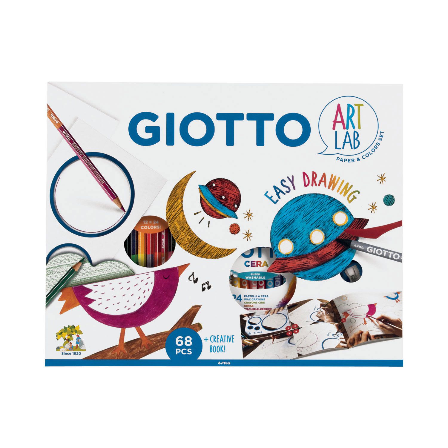 Giotto Εργαστήριο Ζωγραφικής Easy Drawing 68τεμ.