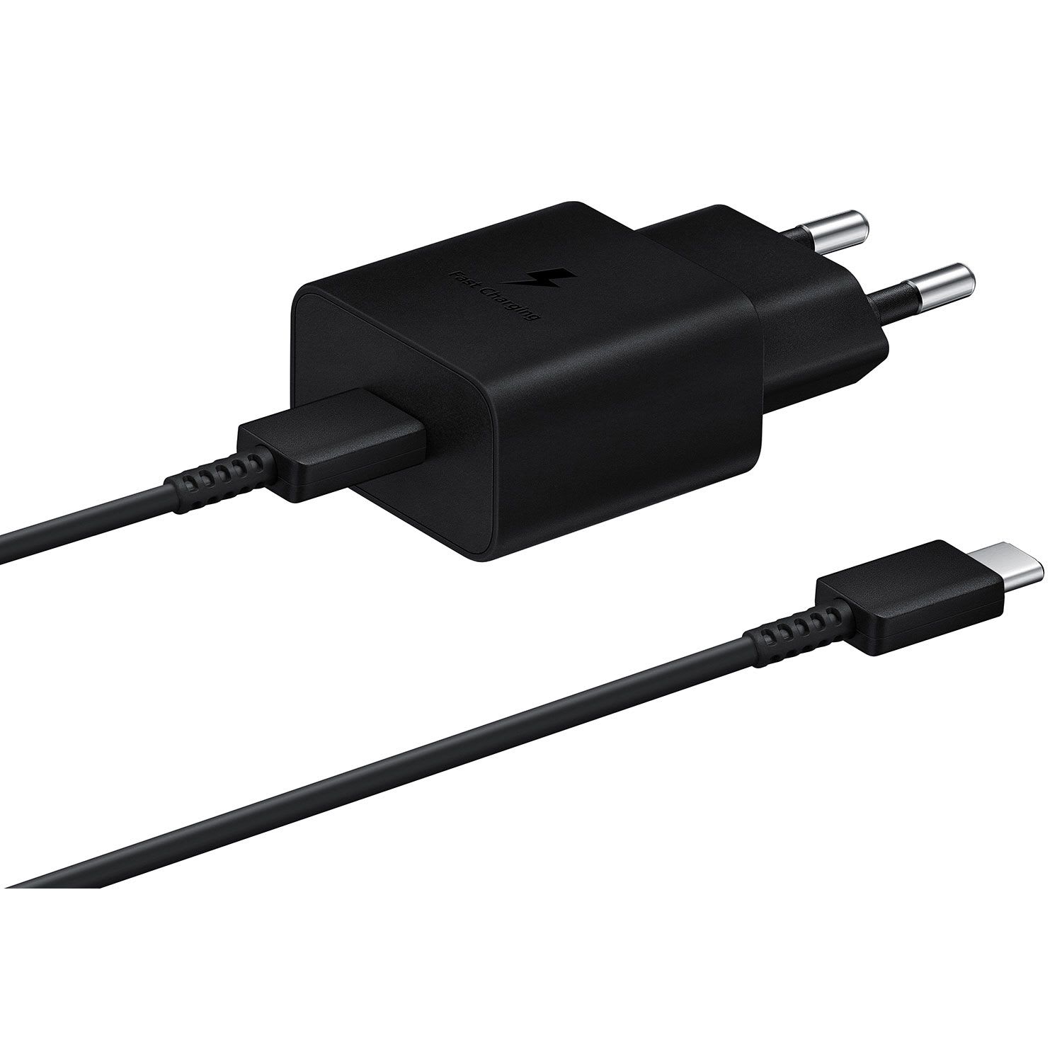 Samsung Φορτιστής PD 1 Θέσης 15W Μαύρο Με Καλώδιο