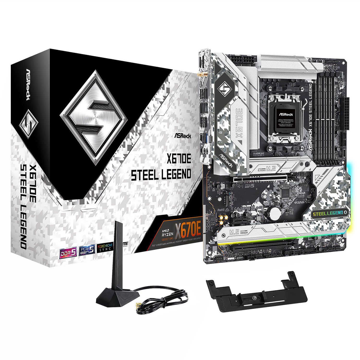 Asrock Motherboard X670E STEEL LEGEND (X670E/AM5/DDR5)