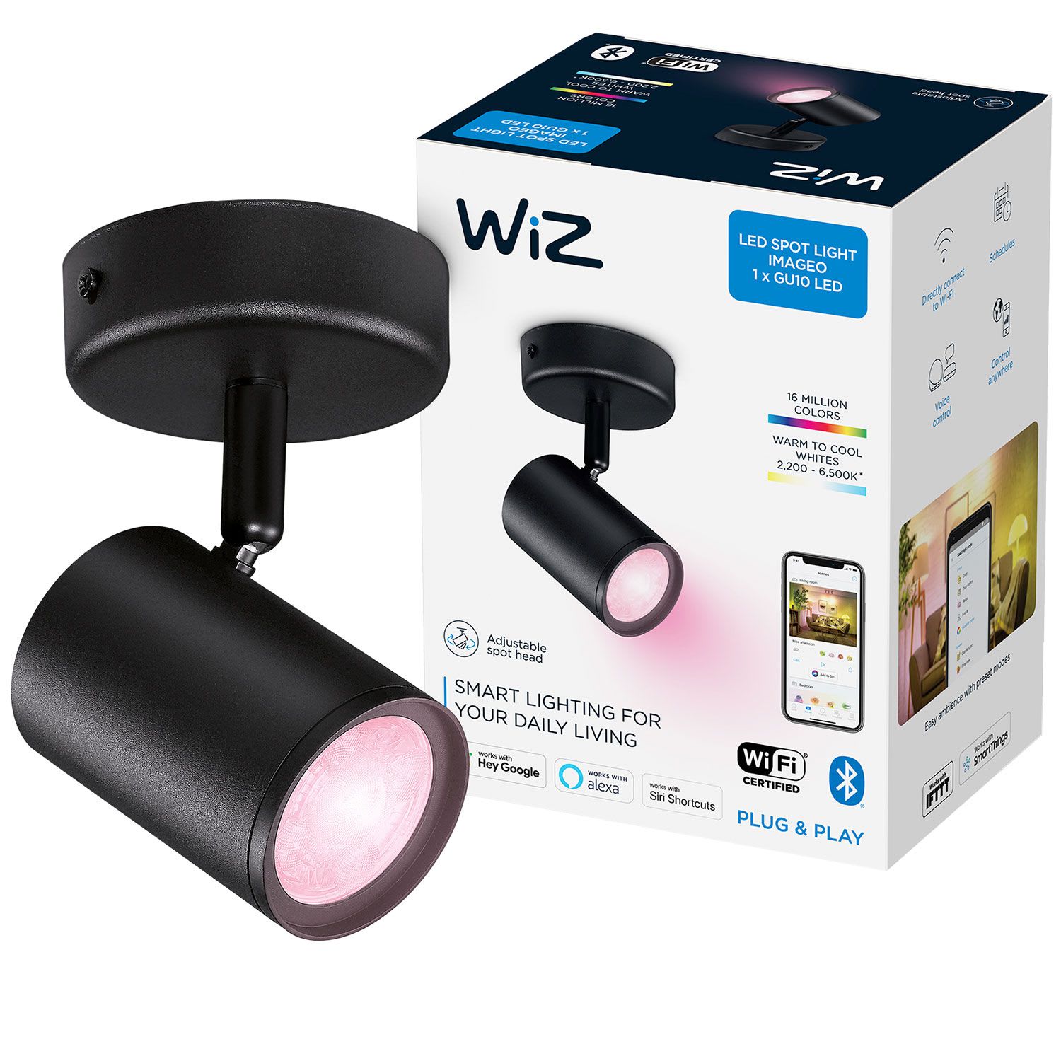 Wiz Smart Imageo Spots Black