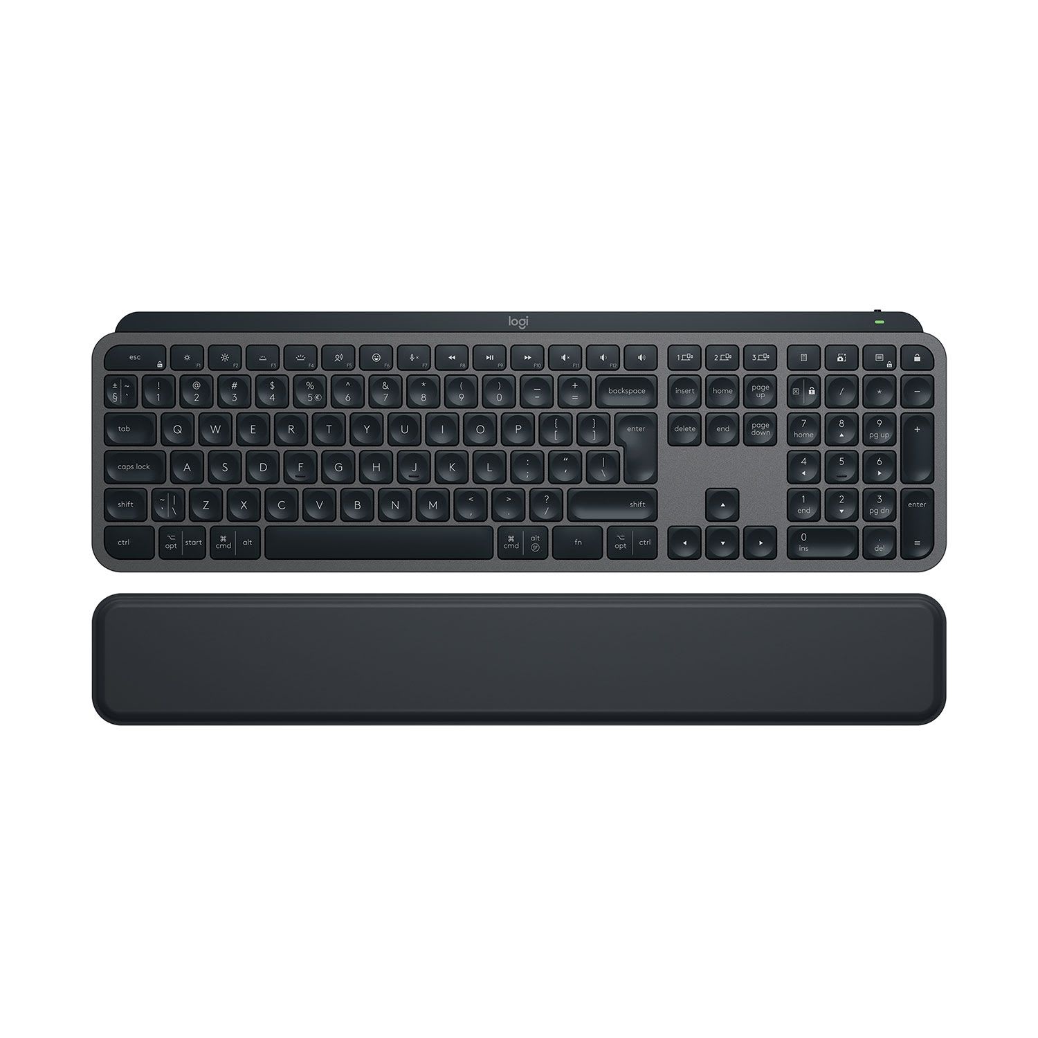 Logitech Πληκτρολόγιο MX Keys S Graphite with Palm Rest
