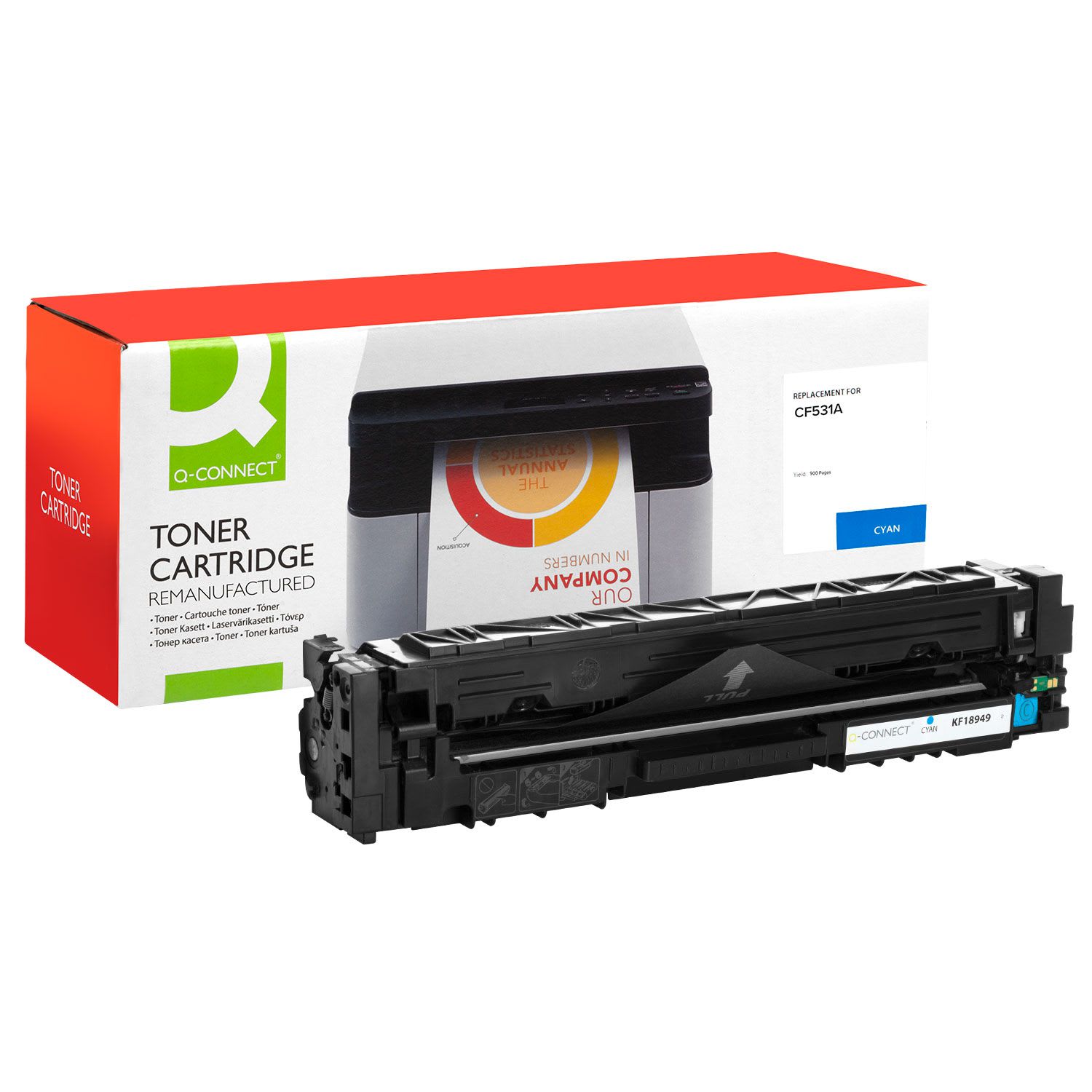 Toner Q-Connect 205A / CF531A Cyan Remanufa
