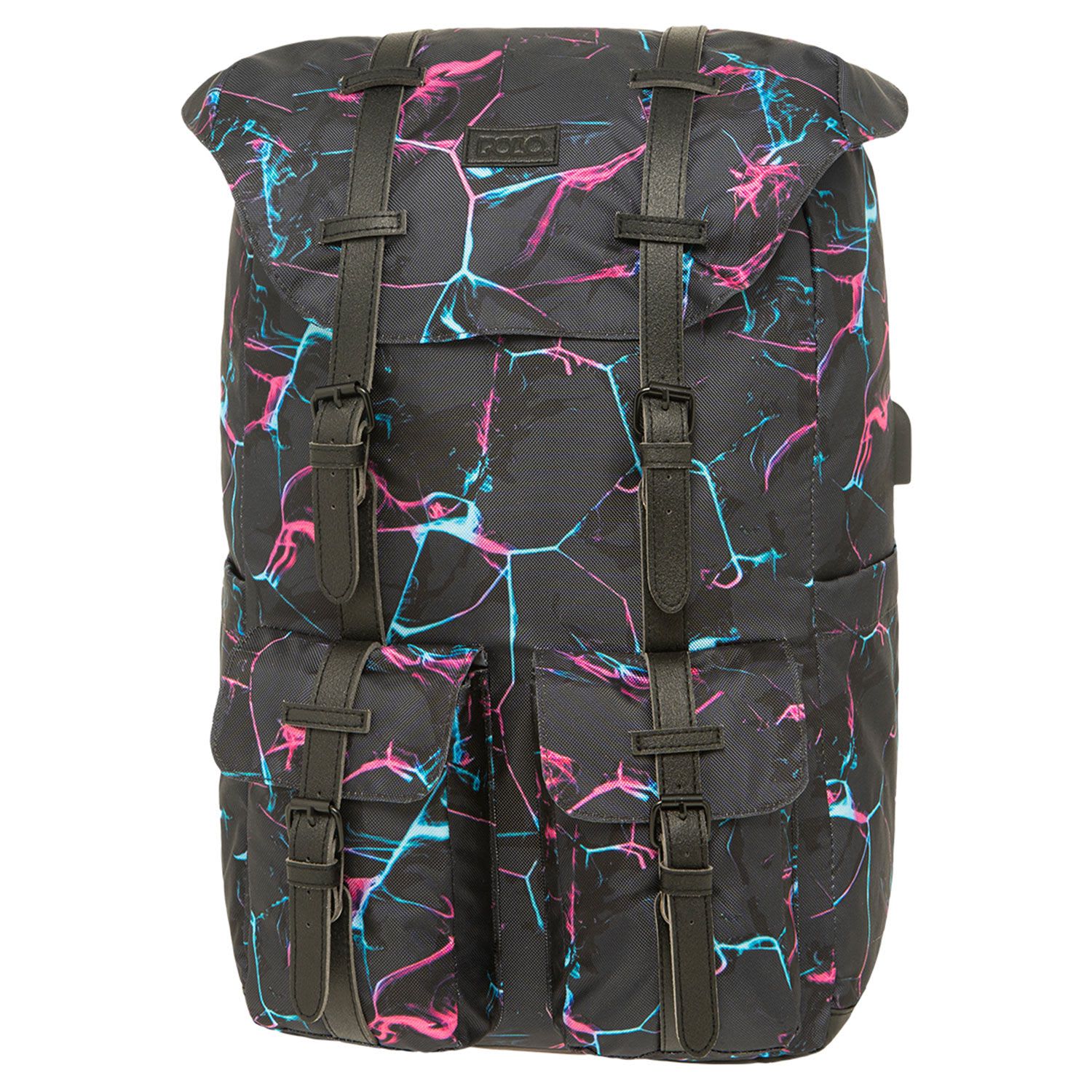 Polo Σακίδιο Styller Black/Turquoise/Pink Craft