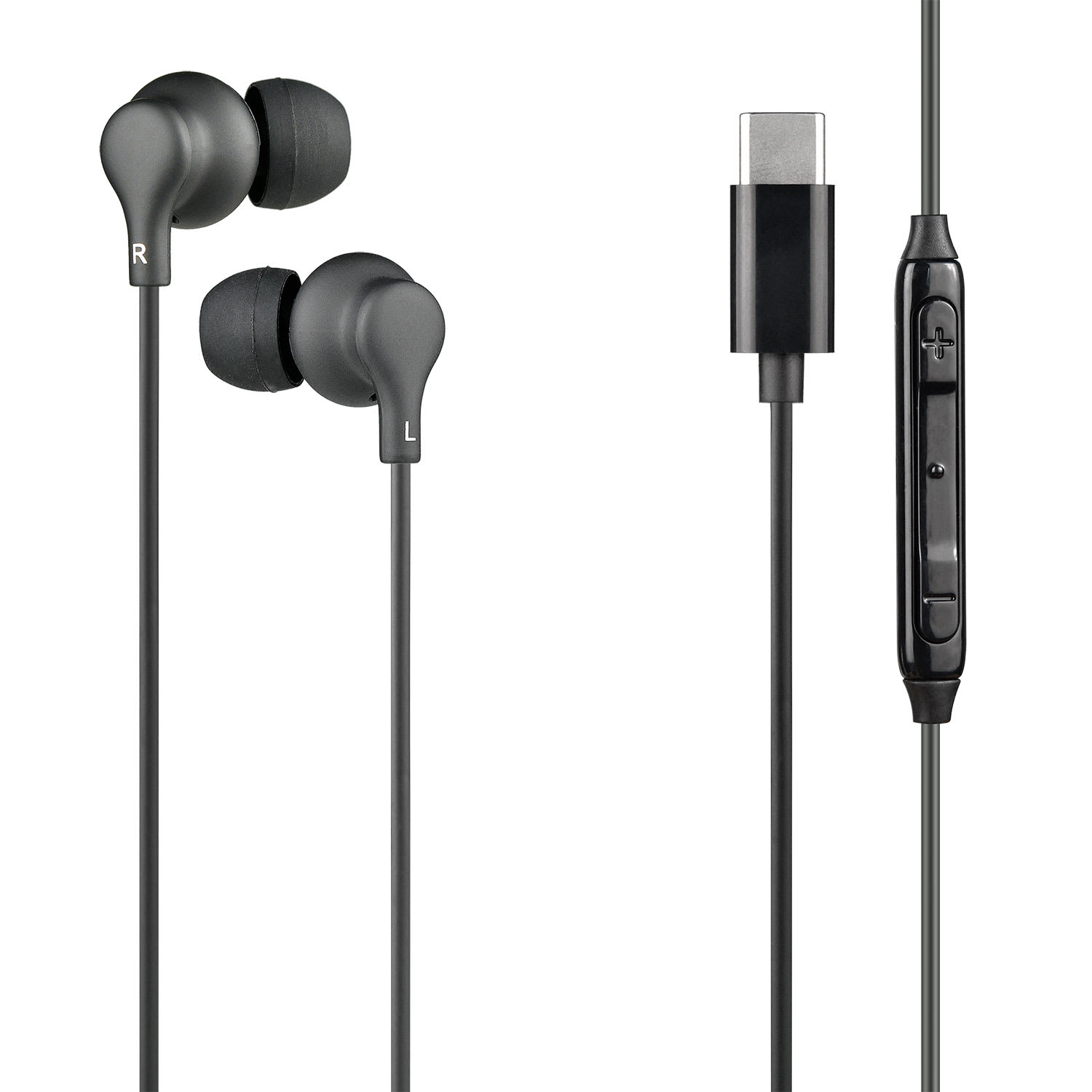 Sentio Handsfree Earphones POP 400 Type-C Μαύρο