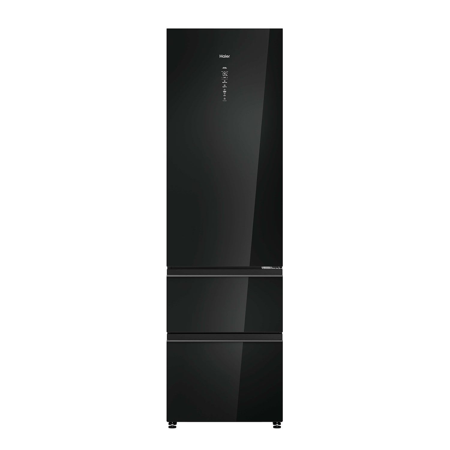 Haier HTW7620DNGB Ψυγειοκαταψύκτης Black Glass