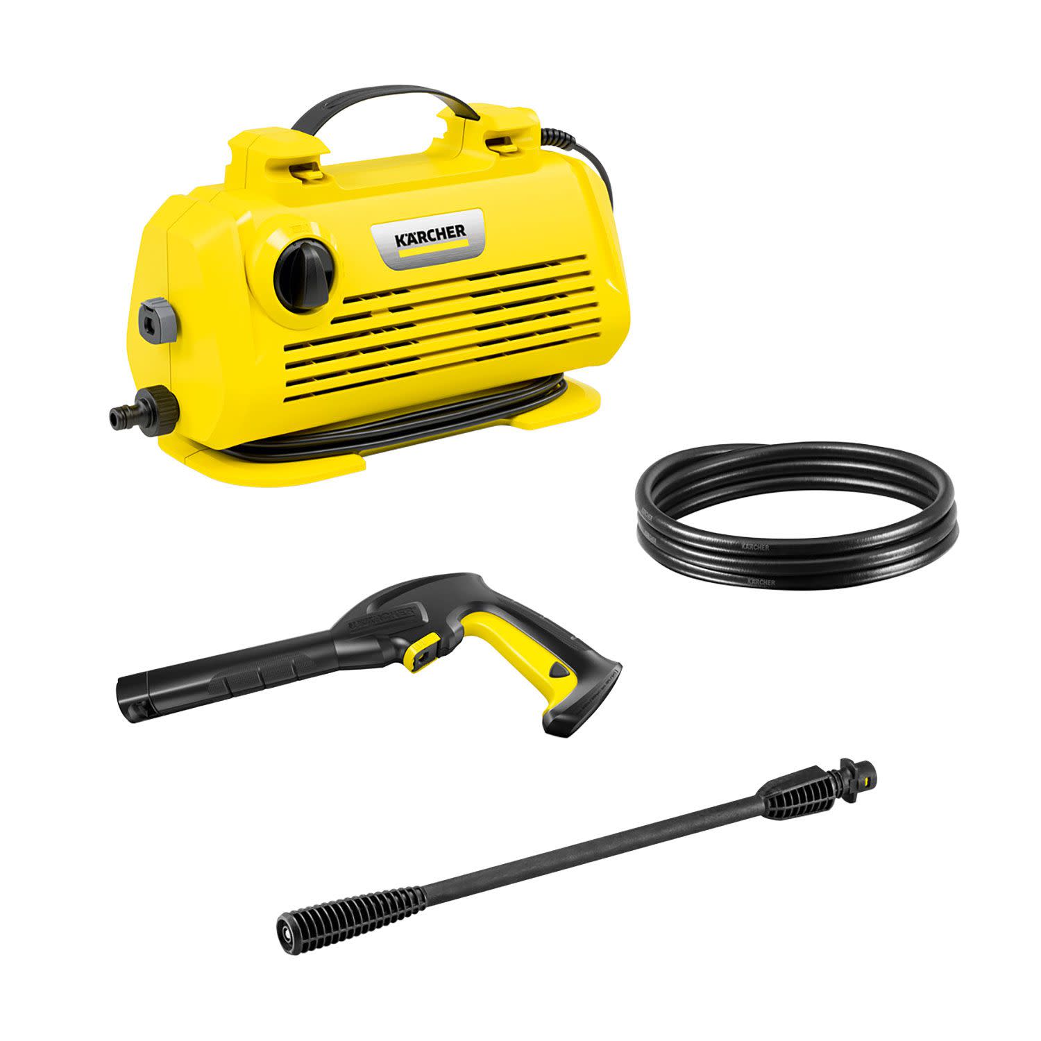 Kärcher K 2 Horizontal Pressure Washer, 110 Bar, Yellow/Black