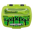 Μικρή εικόνα του Minecraft Πλαστικό Δοχειο Φαγητού Με Κουτάλι & Πιρούνι