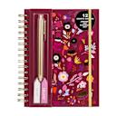 Μικρή εικόνα του 2027 Planner Εβδομαδιαίο Σπιράλ Floral Burgundy