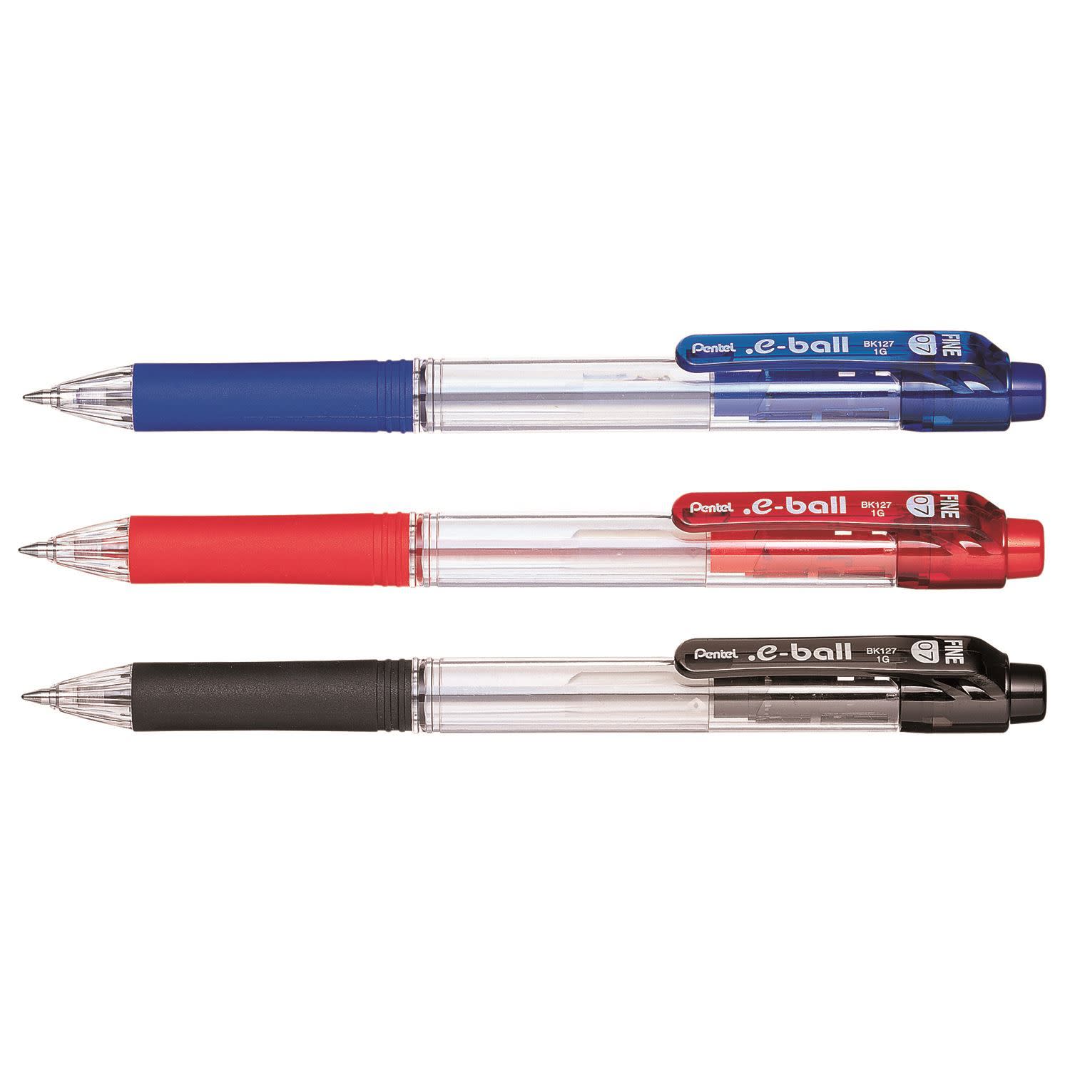 Pentel Στυλό Διαρκείας E-Ball Με Λάστιχο & Κλιπ & Πάχος Μύτης 0.7mm