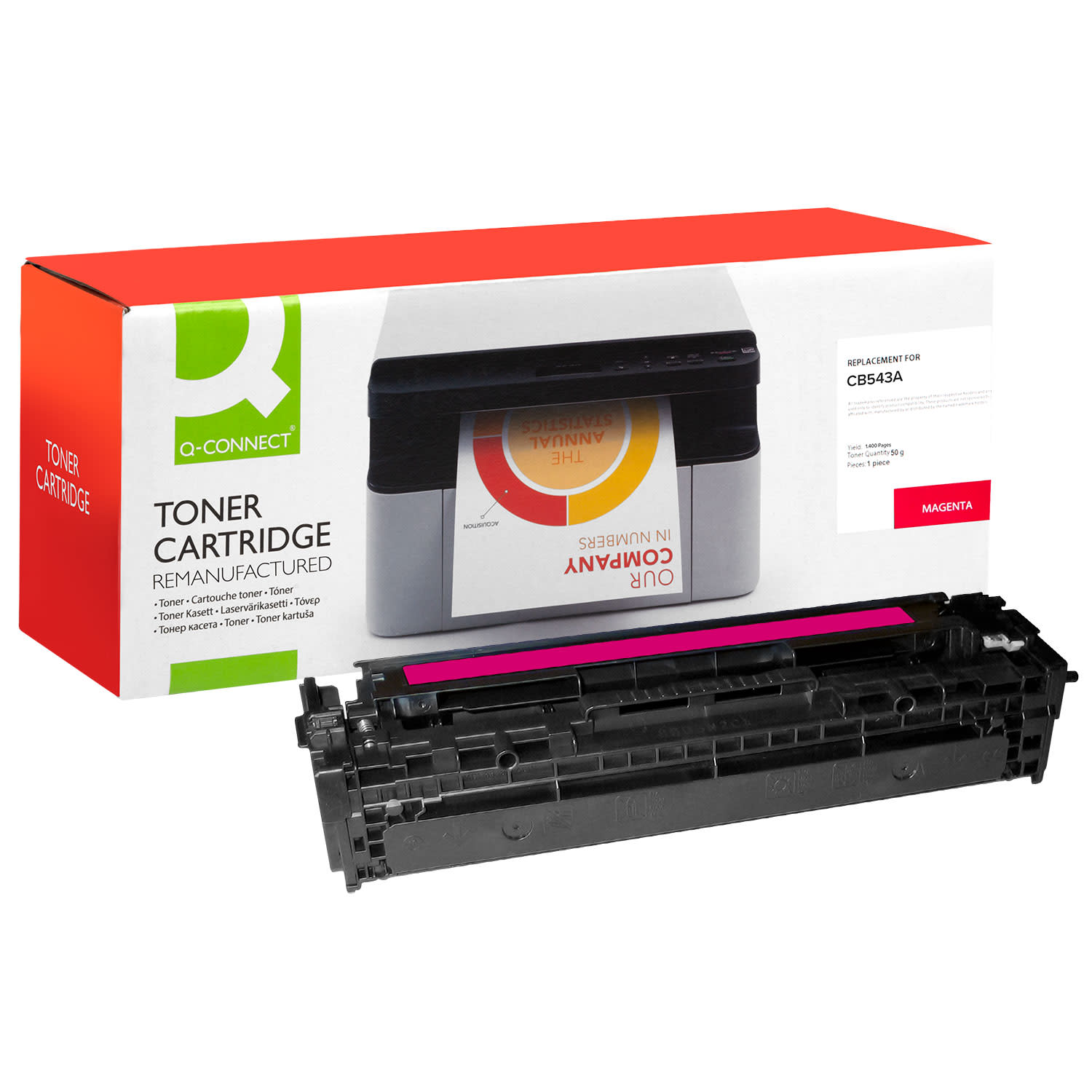 Εικόνα 1 του Toner Q-Connect 125A / CB543A Magenta Ανακαινισ