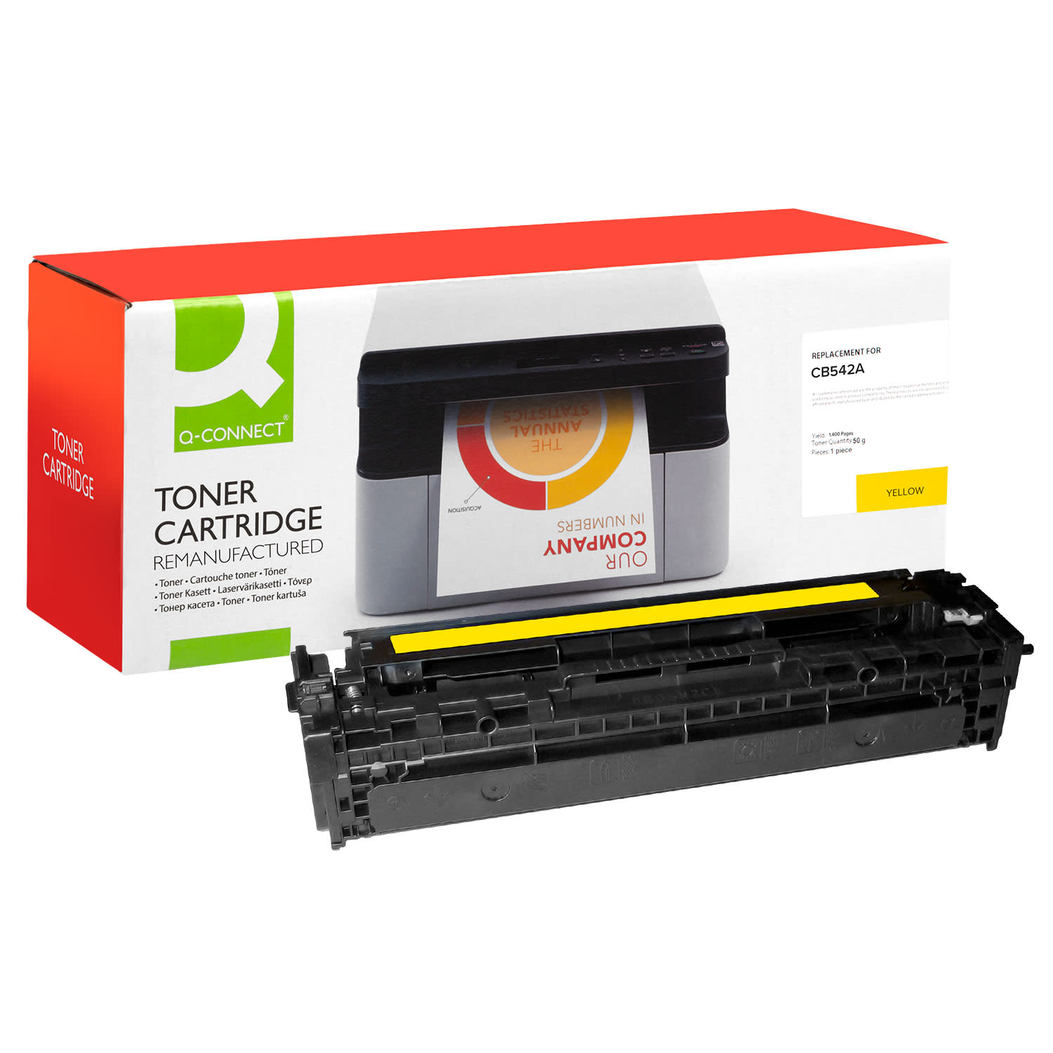 Εικόνα 1 του Toner Q-Connect 125A / CB542A Yellow Ανακαινισμ