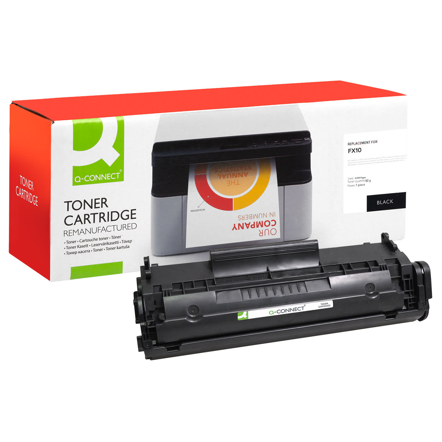Εικόνα 1 του Toner Q-Connect Ανακατασκευασμένο FX10 Black