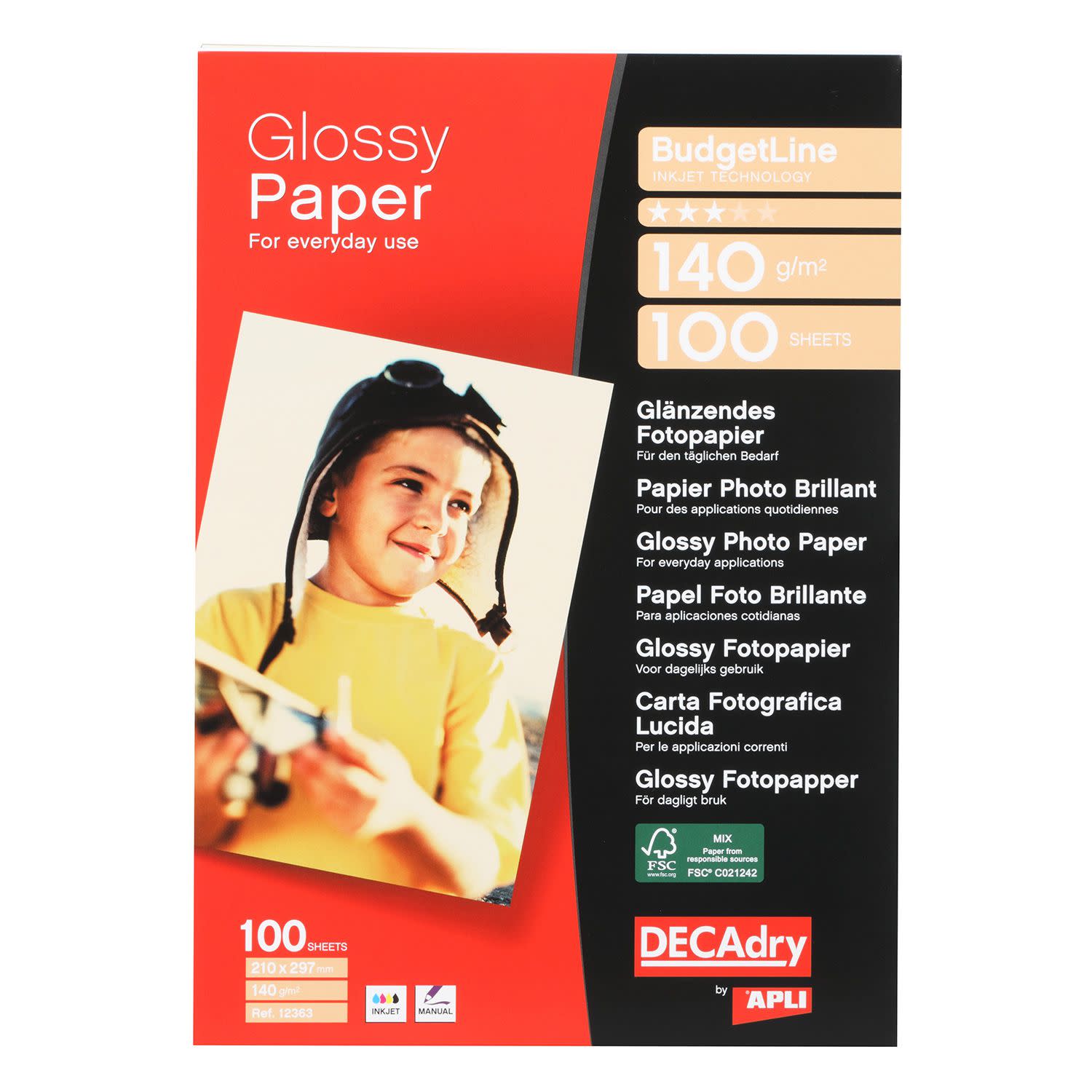 Εικόνα 1 του Decadry Χαρτί Φωτογρ. A4/100 φύλλα 140 gr