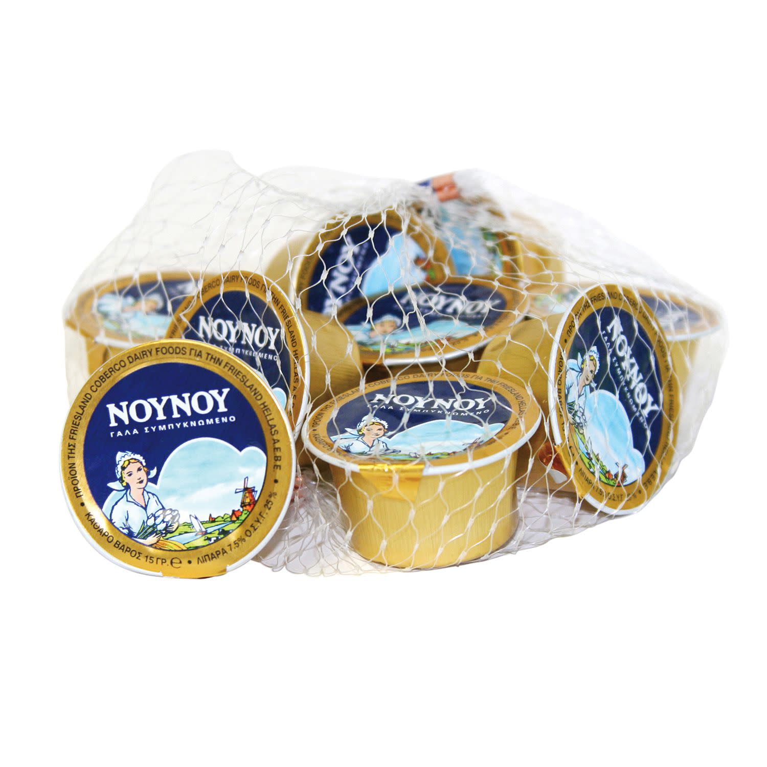 NOYNOY Γάλα Εβαπορέ Πλήρες σε Μερίδες 10X15gr