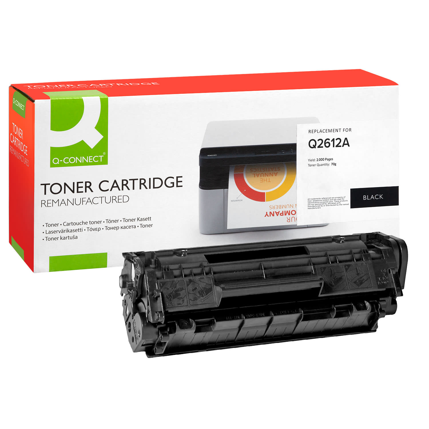 Εικόνα 1 του Toner Q-Connect 12A / Q2612A Black Ανακαινισμέ