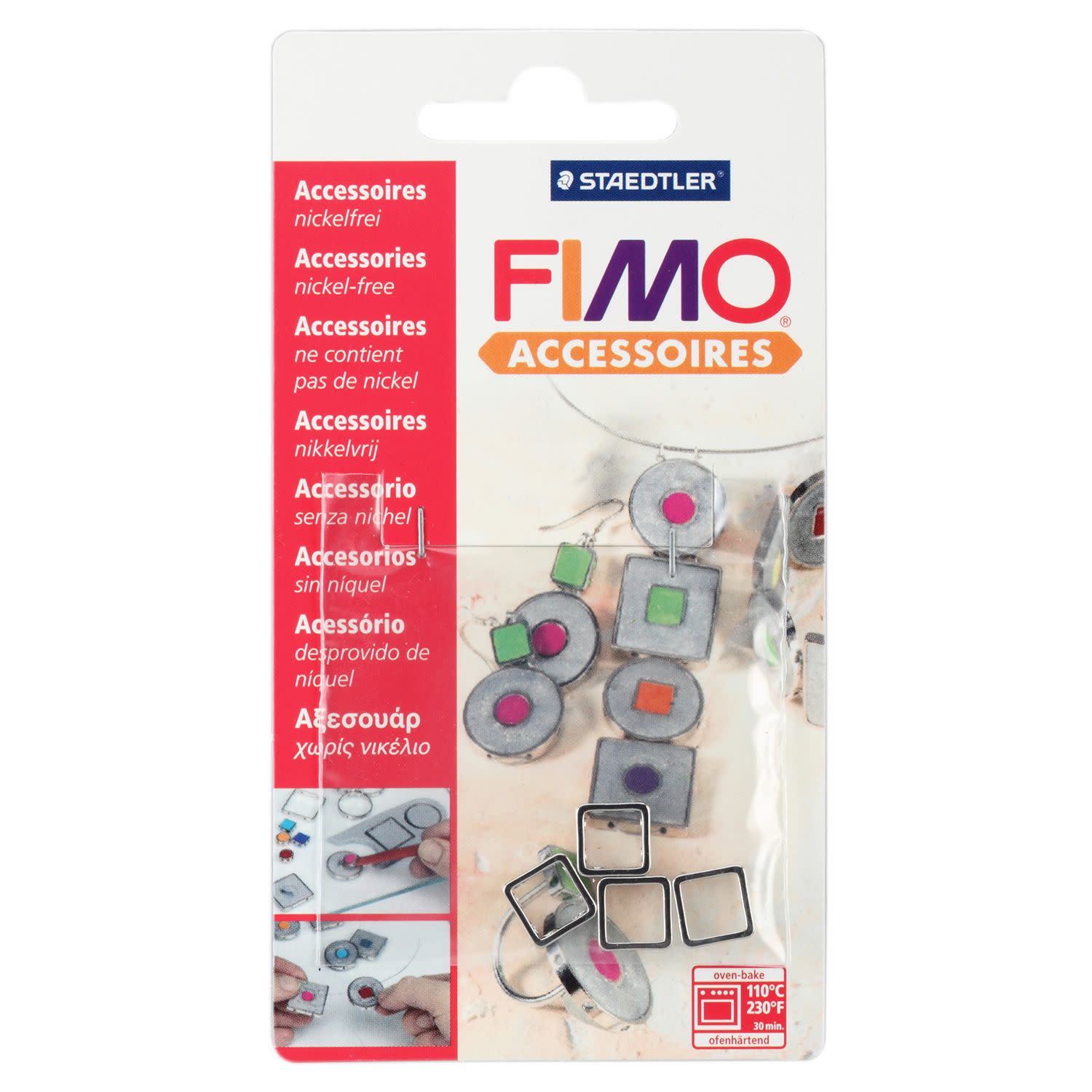 Εικόνα 1 του Staedtler Κρίκος Τετράγωνος 10x10mm Fimo 4τεμ.