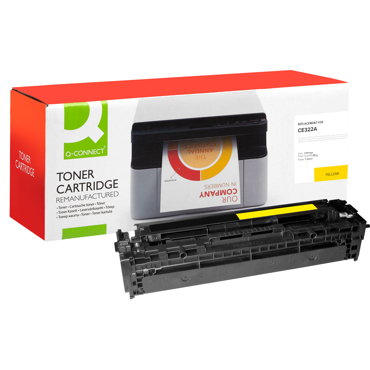 Εικόνα 1 του Toner Q-Connect 128A / CE322A Yellow Ανακαινισμ