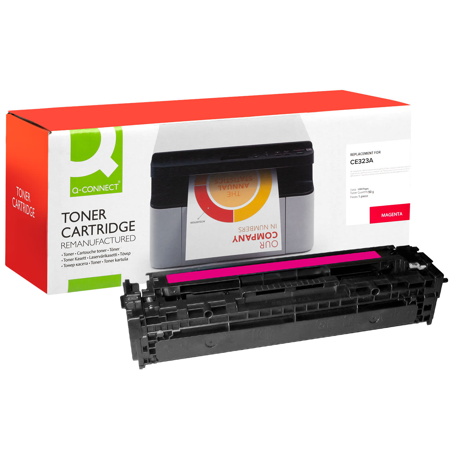 Εικόνα 1 του Toner Q-Connect 128A / CE323A Magenta Ανακαινισ