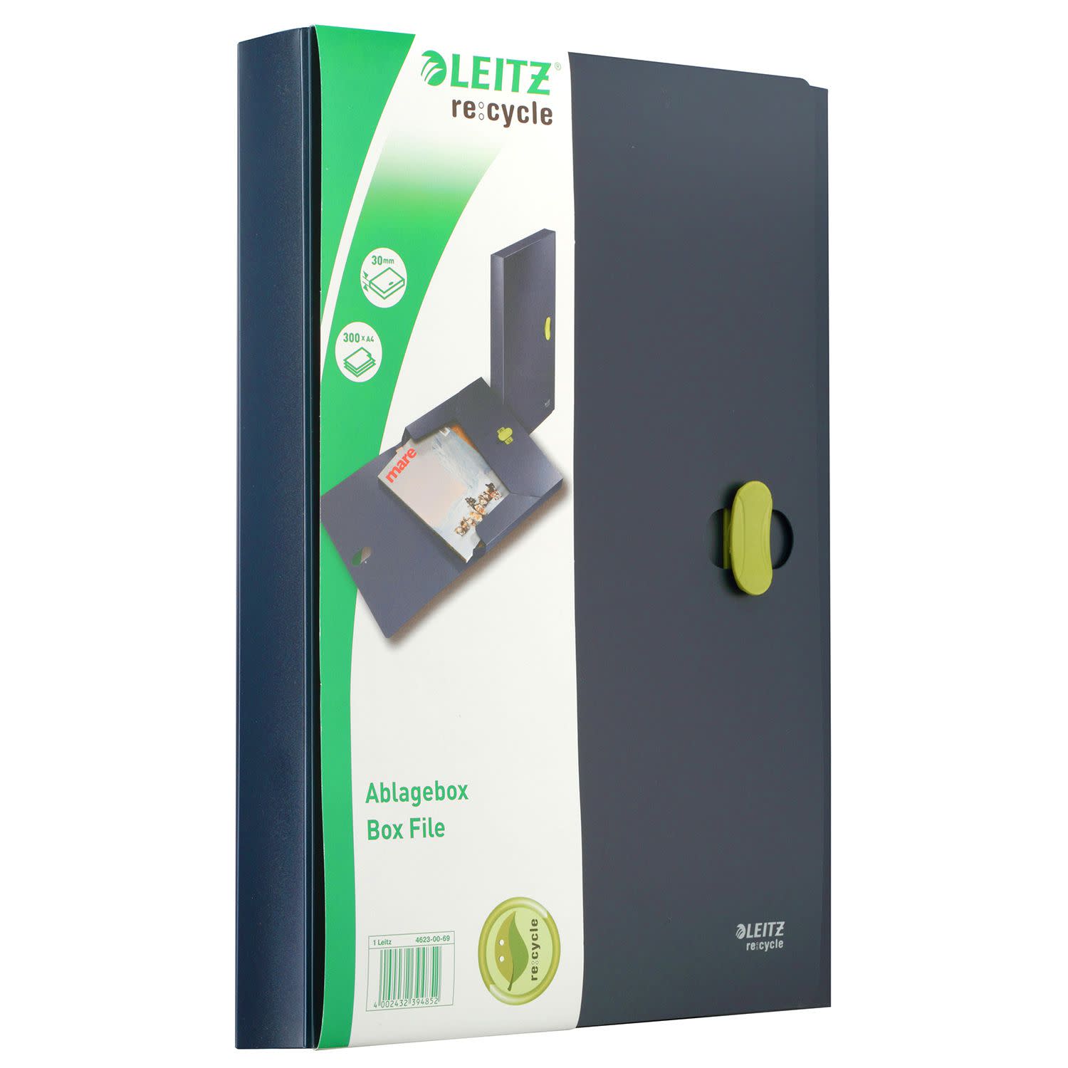 Leitz Κουτί Αρχείου με Κουμπί Recycle 25x33x3cm