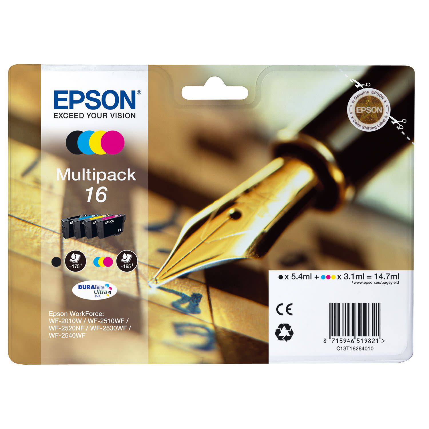 Εικόνα 1 του Μελάνι Epson 16 (BK-C-M-Y) Multipack