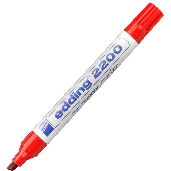Εικόνα 4 του Edding Μαρκαδόρος Ανεξίτηλος με πλακέ μύτη 2200