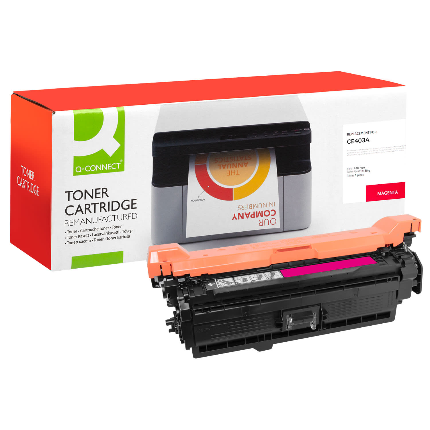 Εικόνα 1 του Toner Q-Connect 507A / CE403A Magenta Ανακαινισ