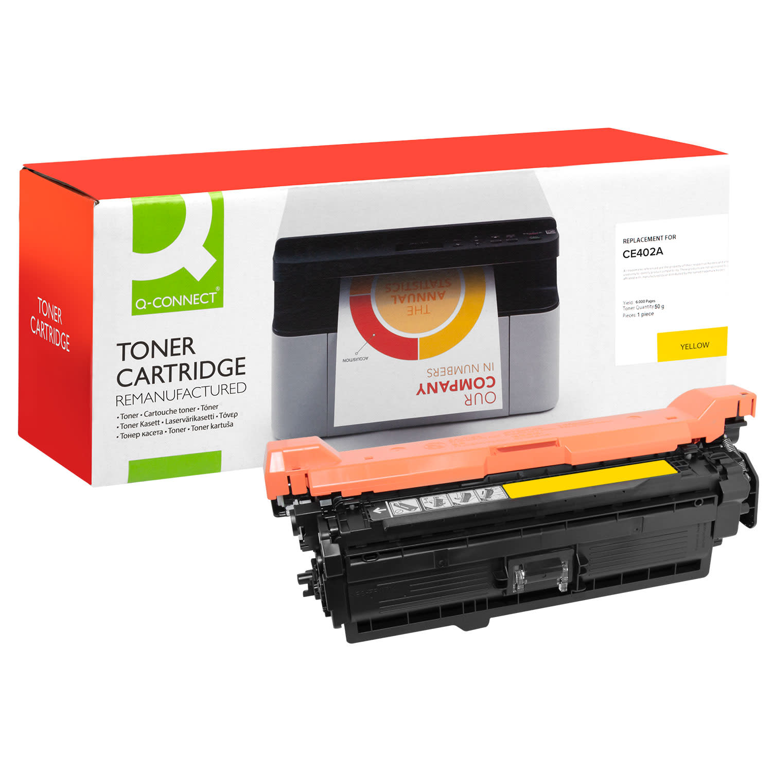 Εικόνα 1 του Toner Q-Connect 507A / CE402A Yellow Ανακαινισμ