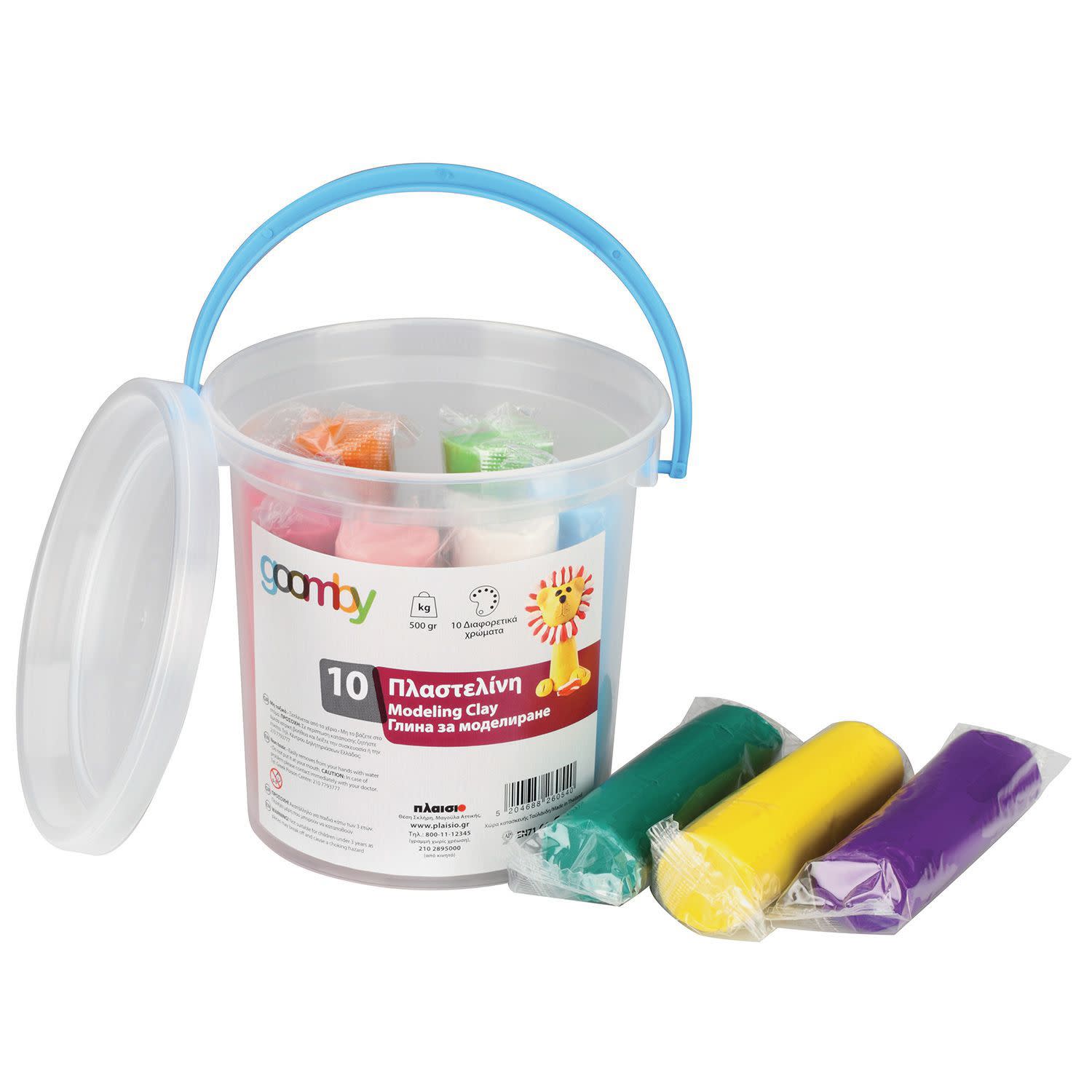 Εικόνα 11 του Goomby Πλαστελίνη Δοχείο 500gr 10τεμ.