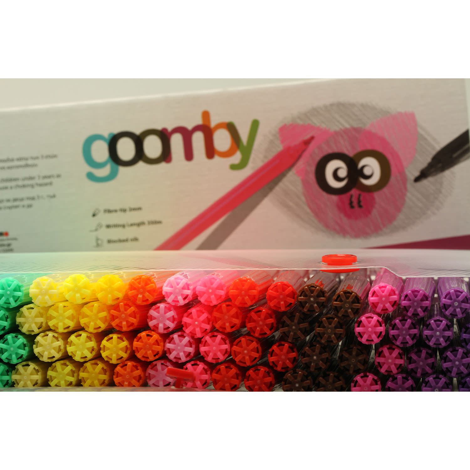 Εικόνα 4 του Goomby Μαρκαδόροι Ζωγραφικής Λεπτοί PP Box 100τεμ.