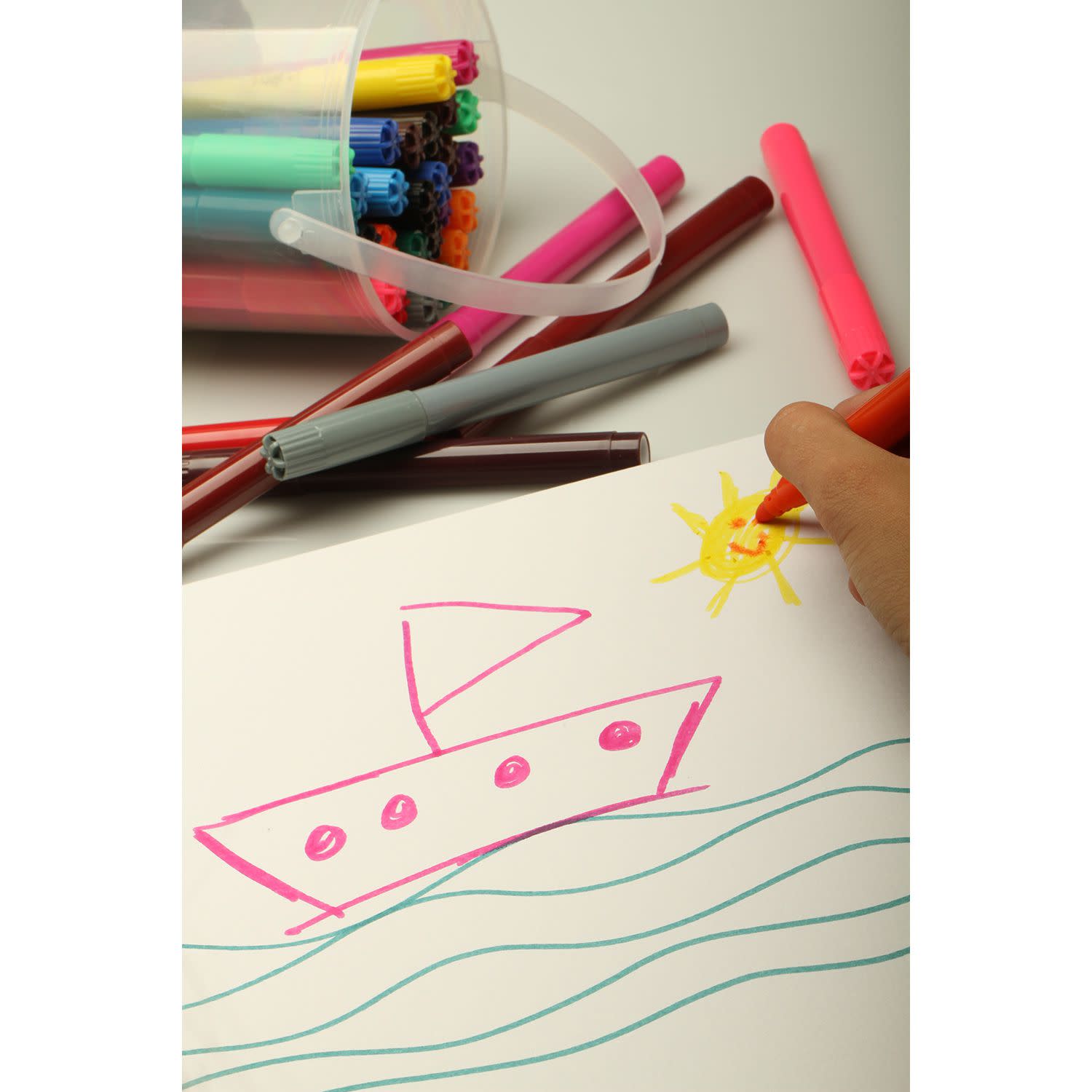 Εικόνα 11 του Goomby Μαρκαδόροι Ζωγραφικής Jumbo PP Drum 36τεμ.