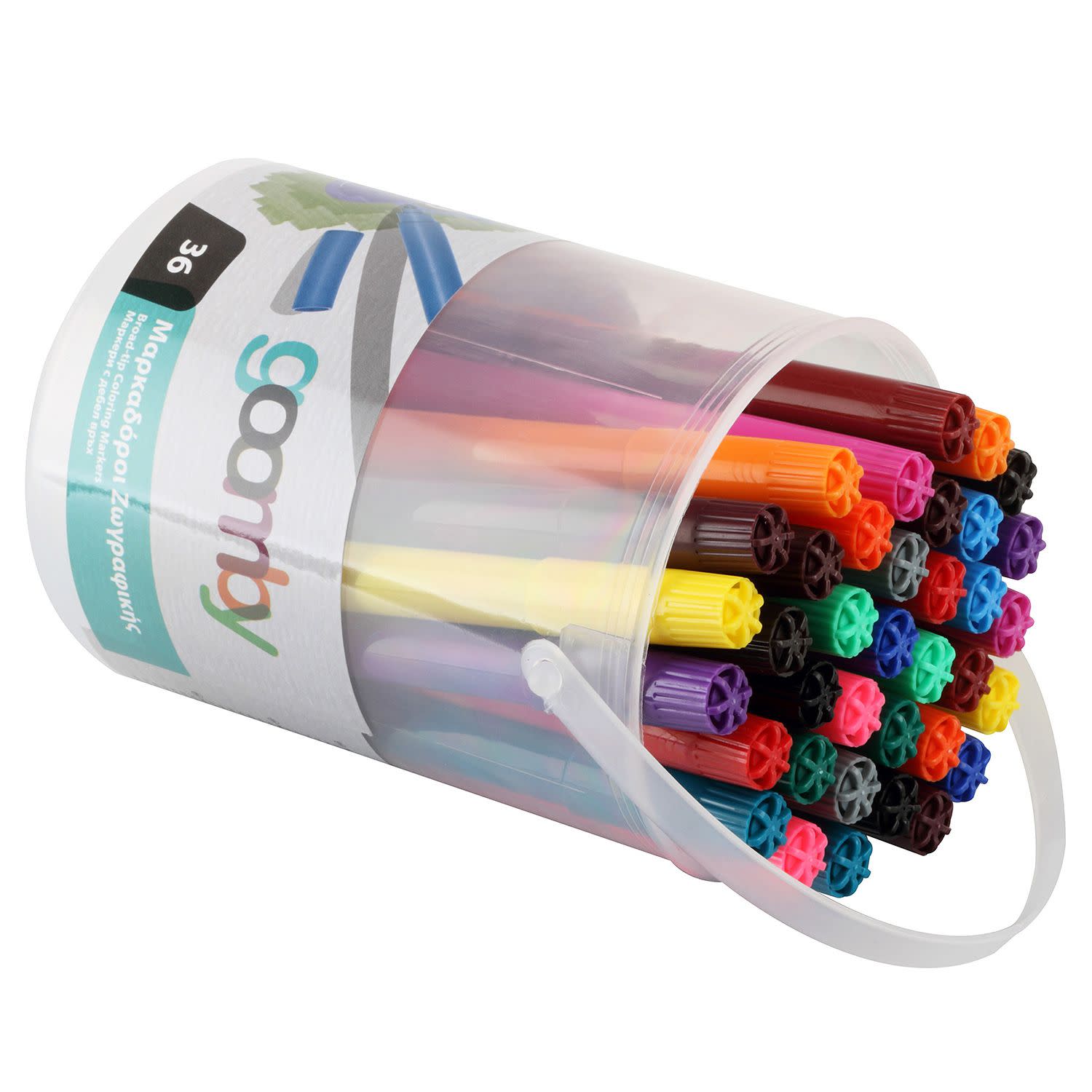 Εικόνα 4 του Goomby Μαρκαδόροι Ζωγραφικής Jumbo PP Drum 36τεμ.