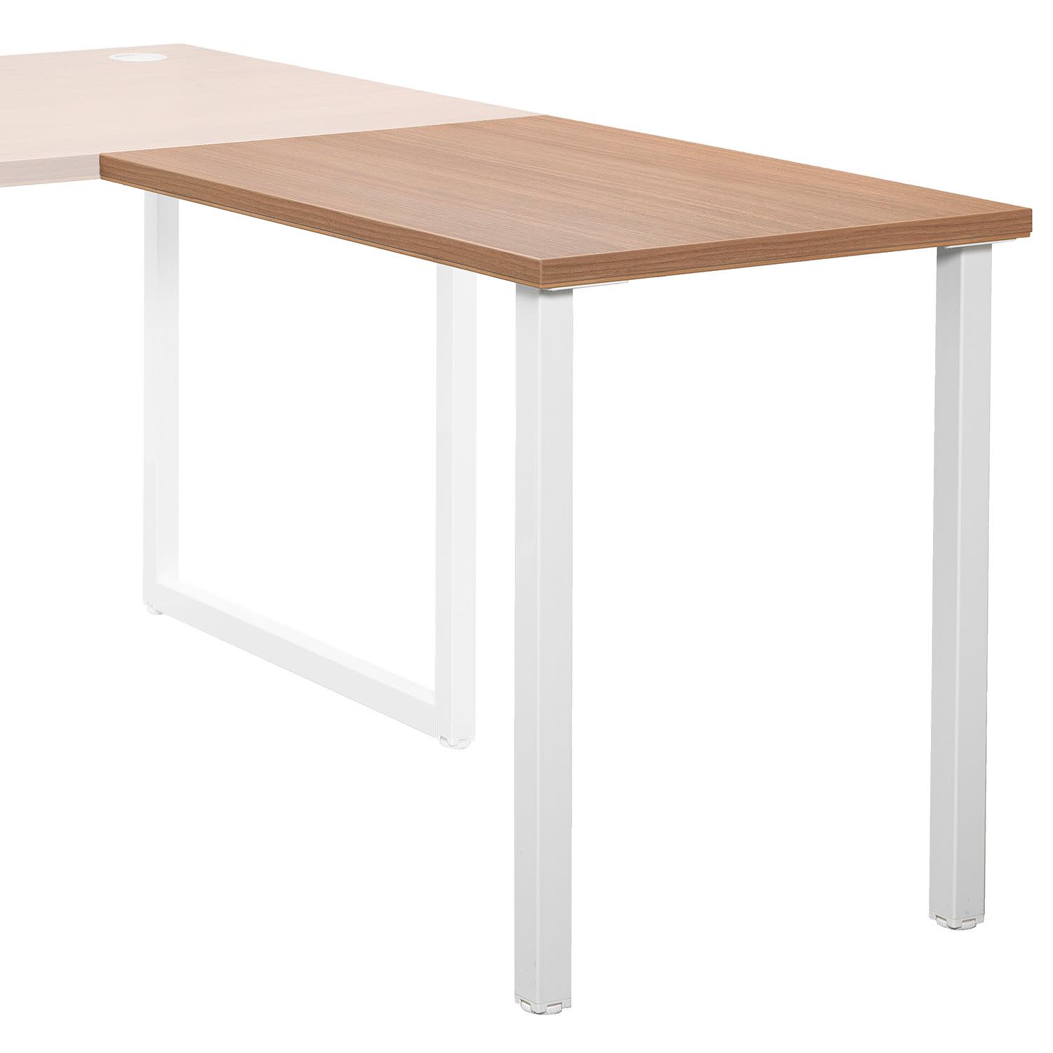 Quadrifoglio Προέκταση Γραφείου Industrial Walnut (Λευκός σκελετός) 80x60cm