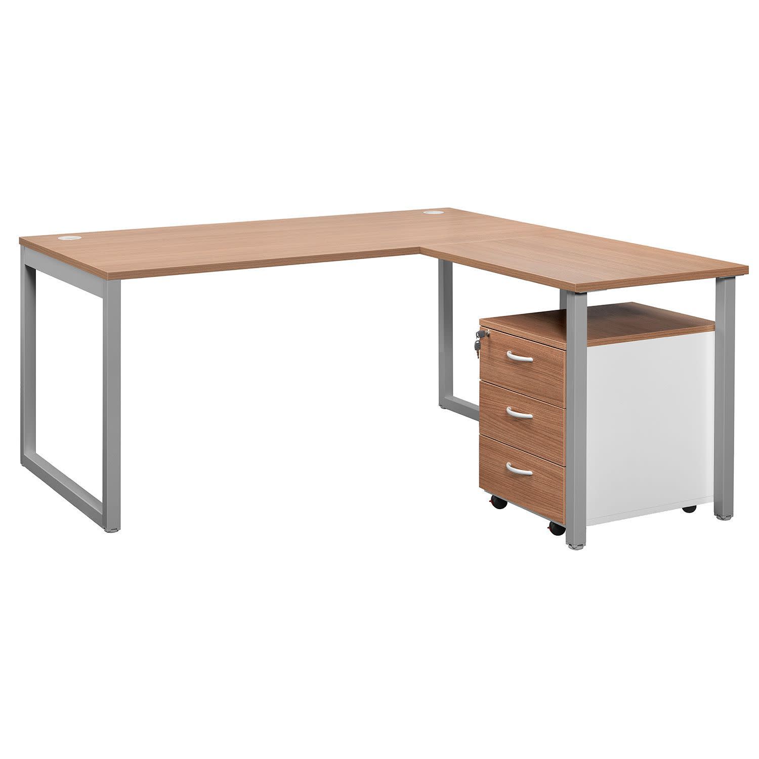 Εικόνα 3 του Quadrifoglio Γραφείο Industrial Walnut (Γκρι σκελετός) 160x80cm