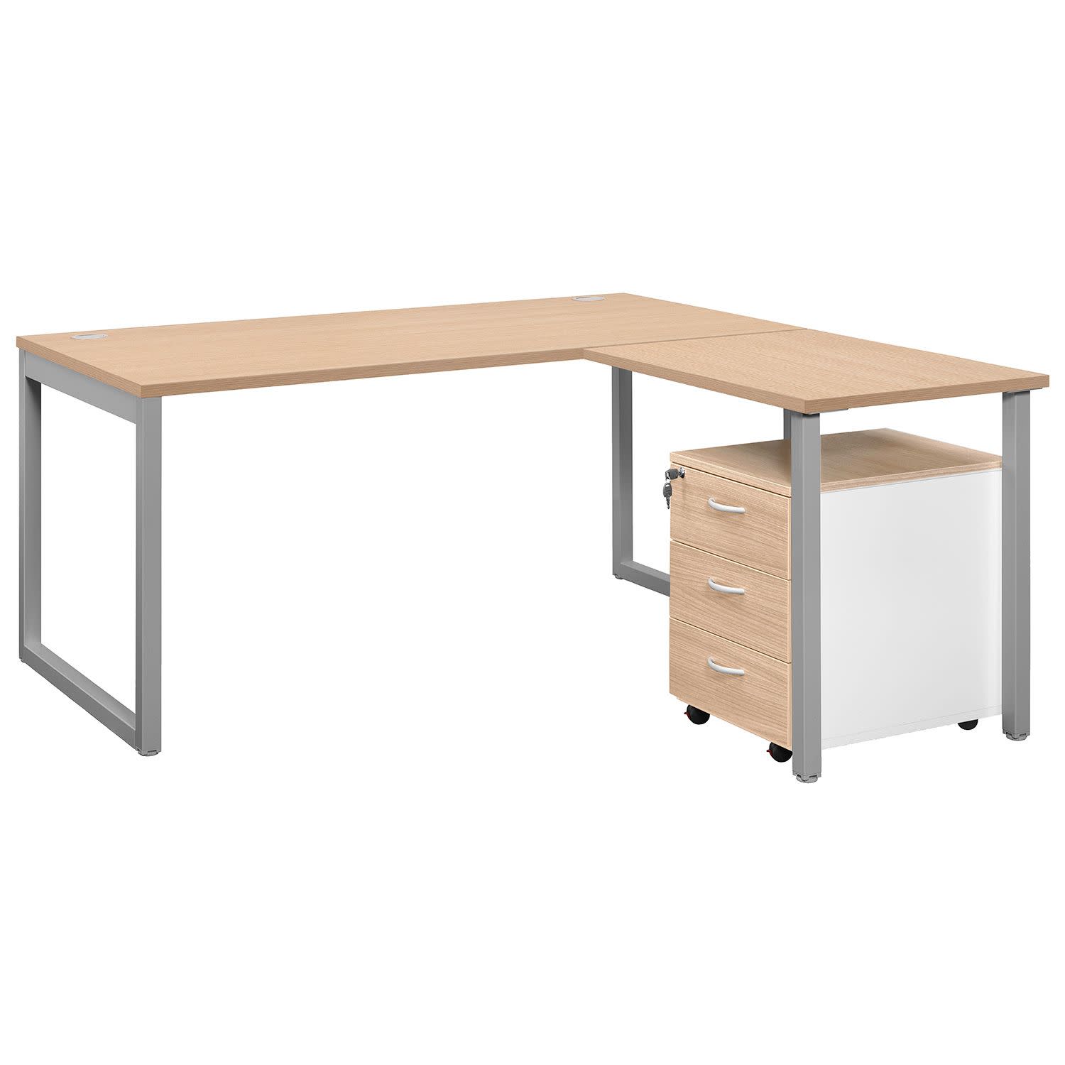 Εικόνα 3 του Quadrifoglio Γραφείο Industrial Oak (Γκρι σκελετός) 160x80cm