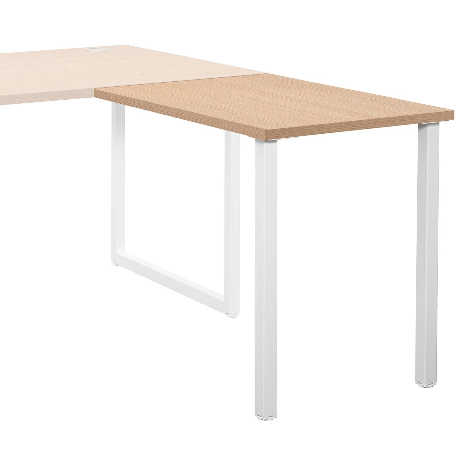 Quadrifoglio Προέκταση Γραφείου Industrial Oak (Λευκός σκελετός) 80x60cm