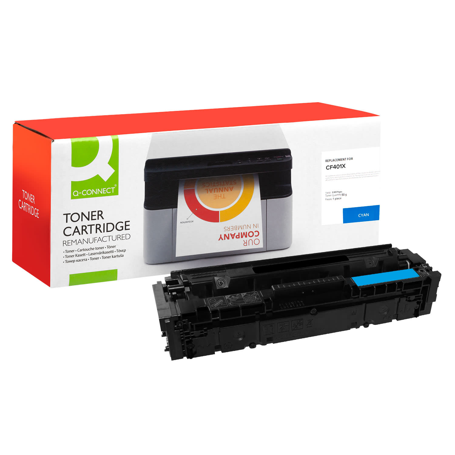 Εικόνα 1 του Toner Q-Connect 201X / CF401X Cyan