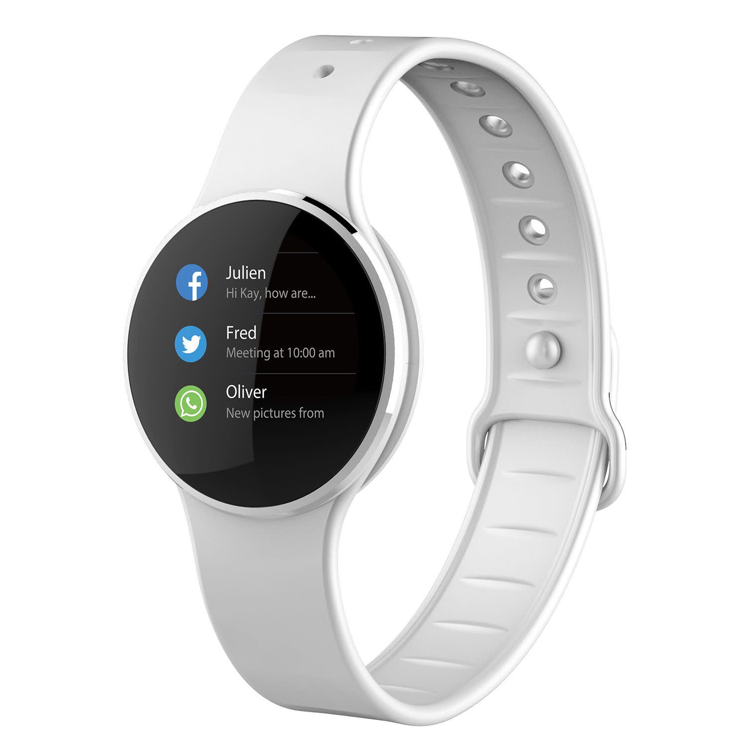Εικόνα 2 του MyKronoz Smartband ZeCircle 2 Ασημί - Άσπρο