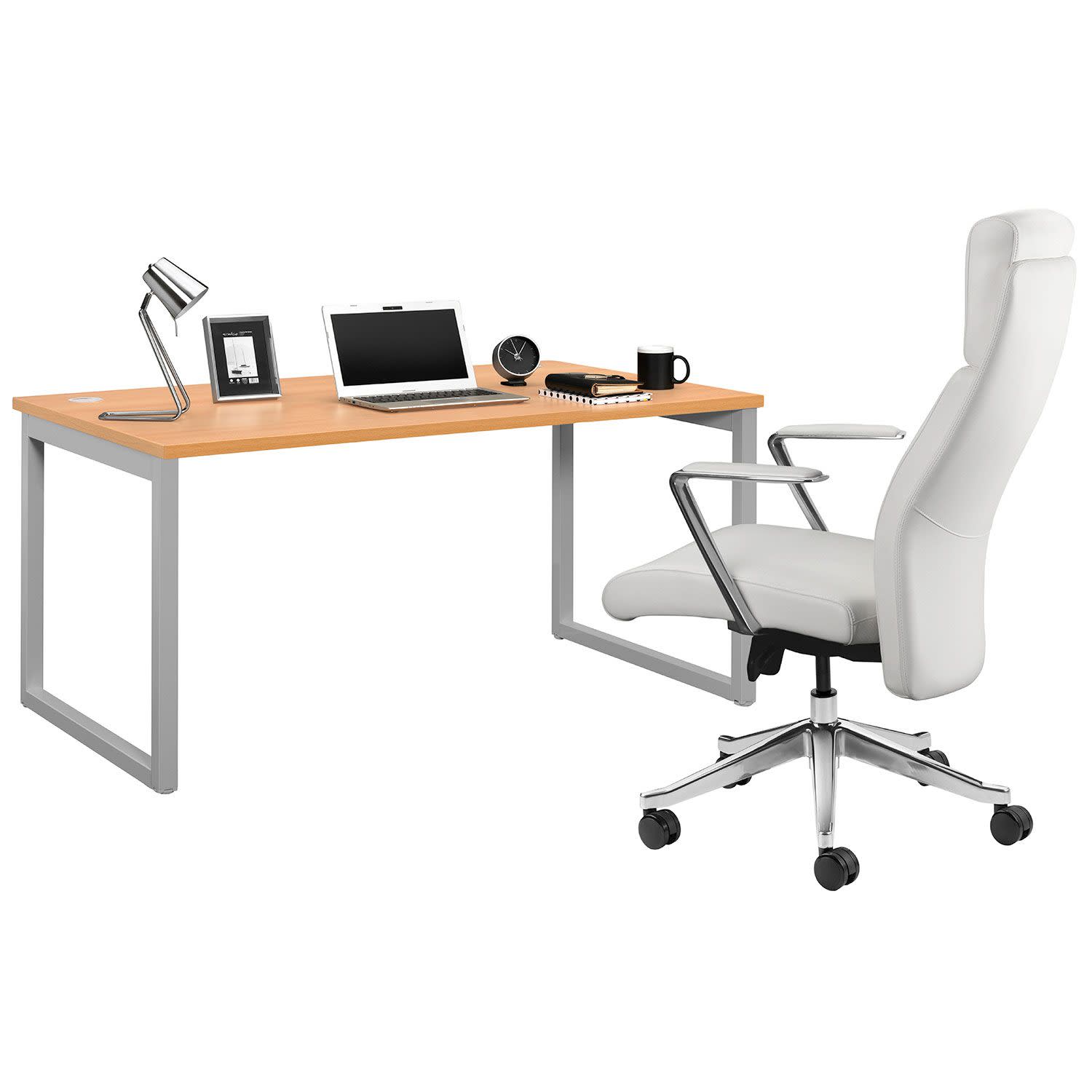 Εικόνα 2 του Quadrifoglio Γραφείο Industrial Beech (Γκρι Σκελετός) 140x80 cm