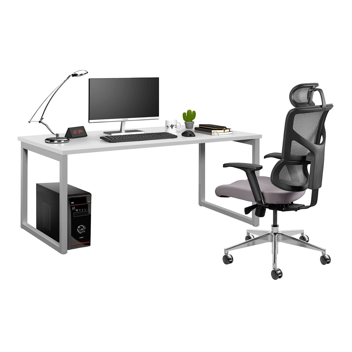 Εικόνα 2 του Quadrifoglio Γραφείο Industrial Grey (Γκρι Σκελετός) 160x80 cm